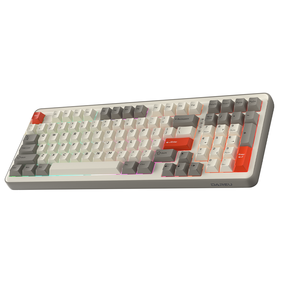 DAREU EK98 Pro Wireless Mechanical Gaming Keyboard - 2.4G/Bluetooth/USB-C Tri-Mode RGB Backlit, Hot-Swappable Switches for PC/Mac - Perfect for Gaming, Office Work & Typing Enthusiasts
