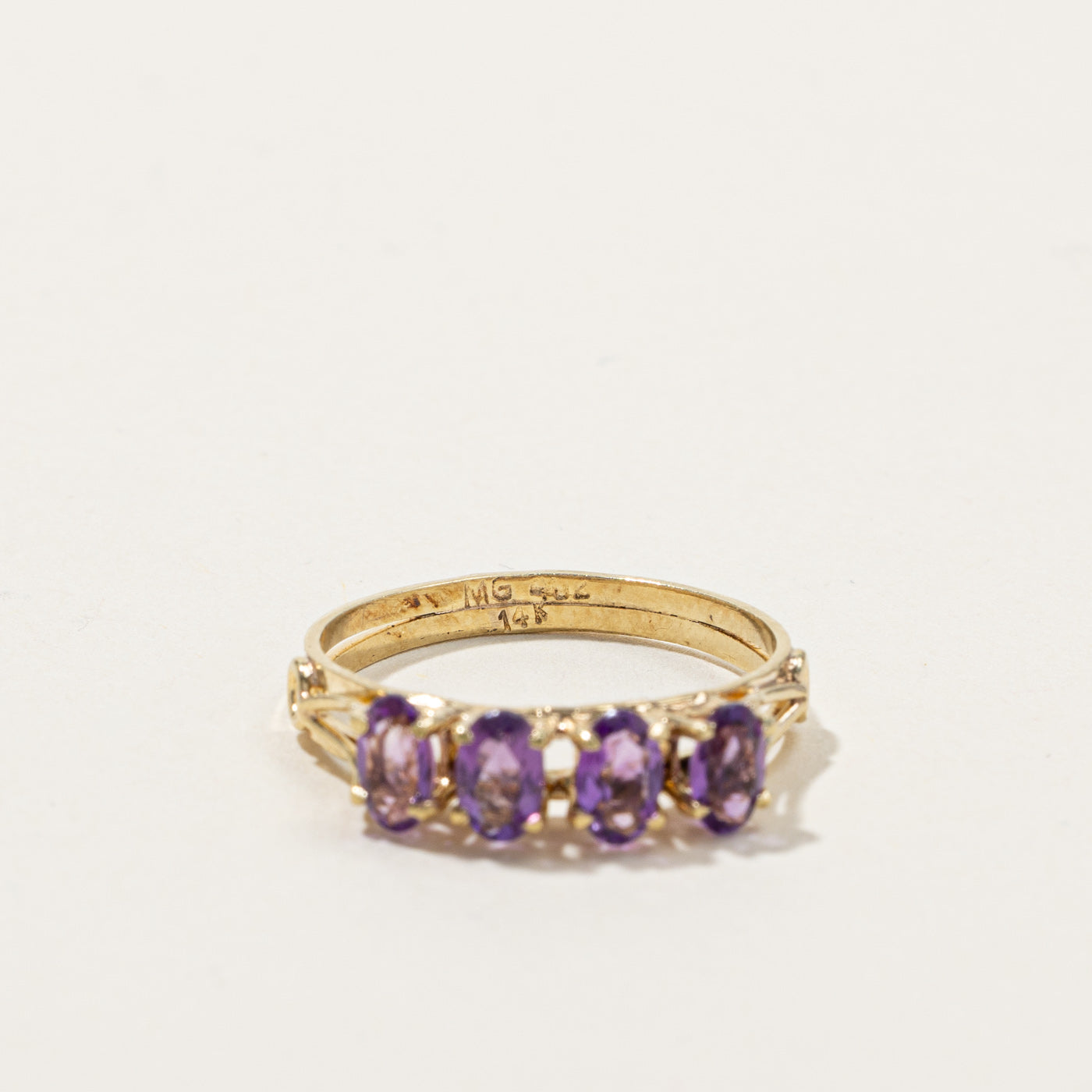 Oval Amethyst Ring - 0.50 Carat Total Weight - Size 6 - Elegant Purple Gemstone Jewelry for Women - Perfect for Engagement, Anniversary & Special Occasions