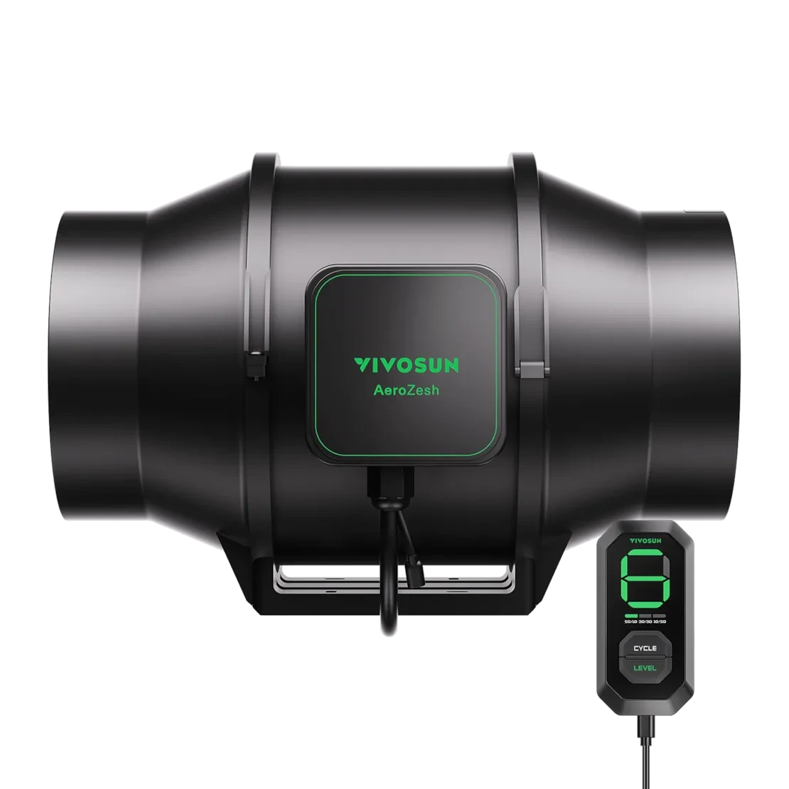 Vivosun Aerozesh 6 Inch Inline EC Duct Fan with E12 Controller - High CFM Energy Efficient Ventilation for Grow Tents, Hydroponics & Indoor Gardening