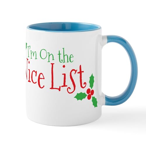 White/Blue Inside - Nice List Mug