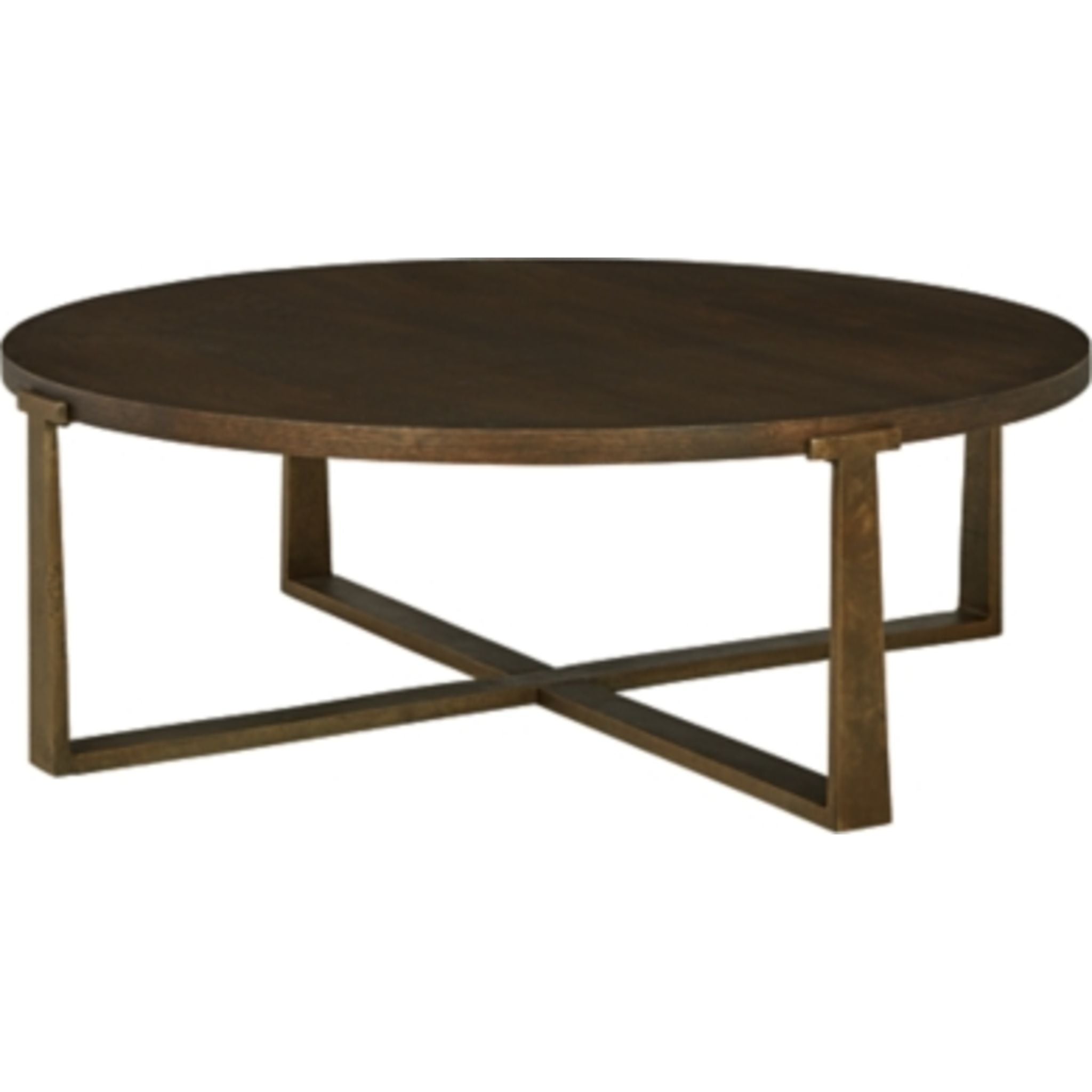 Balintmore Coffee Table - Brown/Gold Finish - Modern Living Room Centerpiece for Home Decor