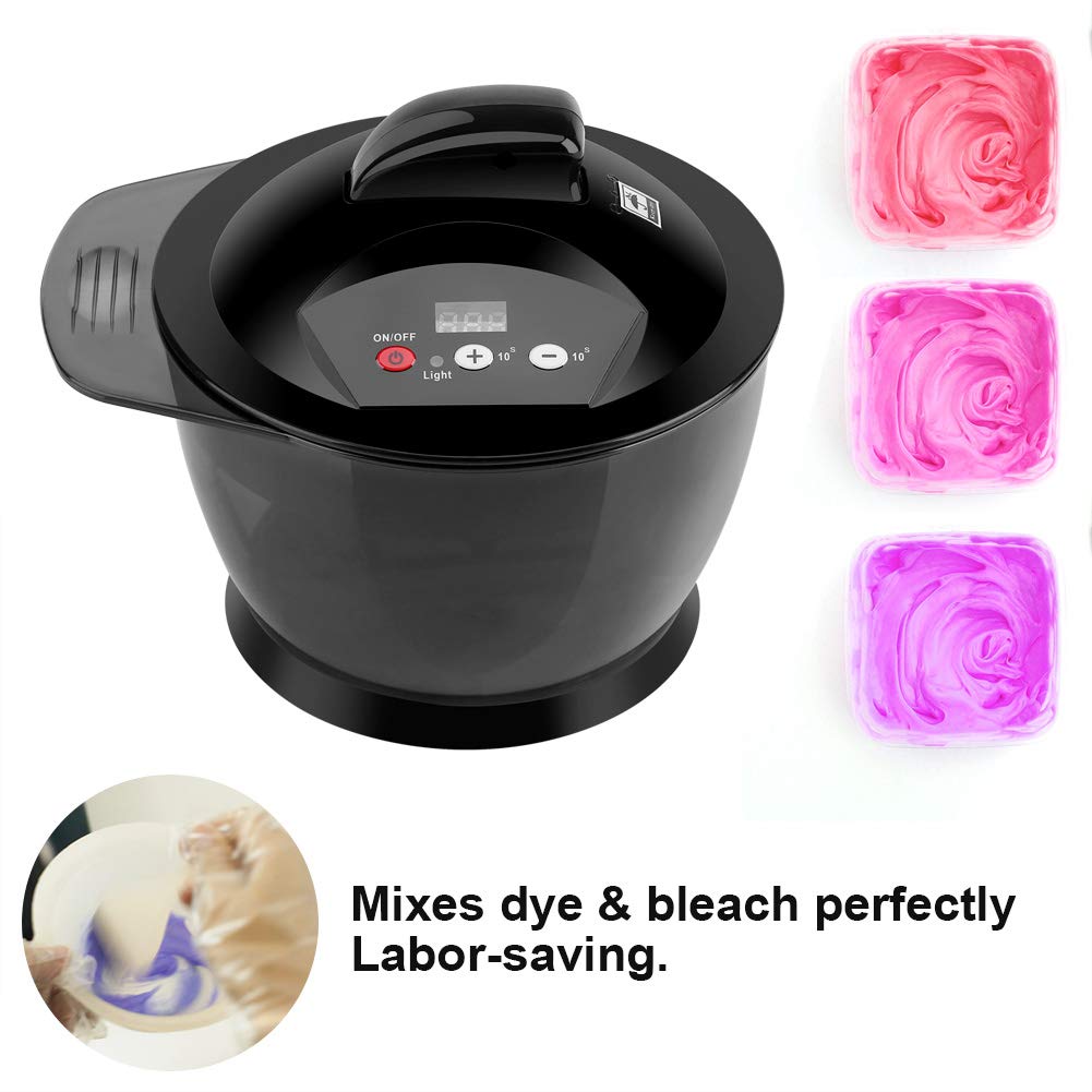 USB Rechargeable Electric Hair Color Mixing Bowl with LCD Timer - Automatic Hair Cream Mixer for Salon & Home Use, Perfect for DIY Hair Coloring & Styling Tools