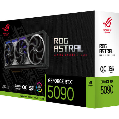 ASUS ROG GeForce RTX 5090 Astral OC 24GB GDDR7 Gaming Graphics Card - Ultimate 8K Gaming & VR Performance for PC Builders & Content Creators