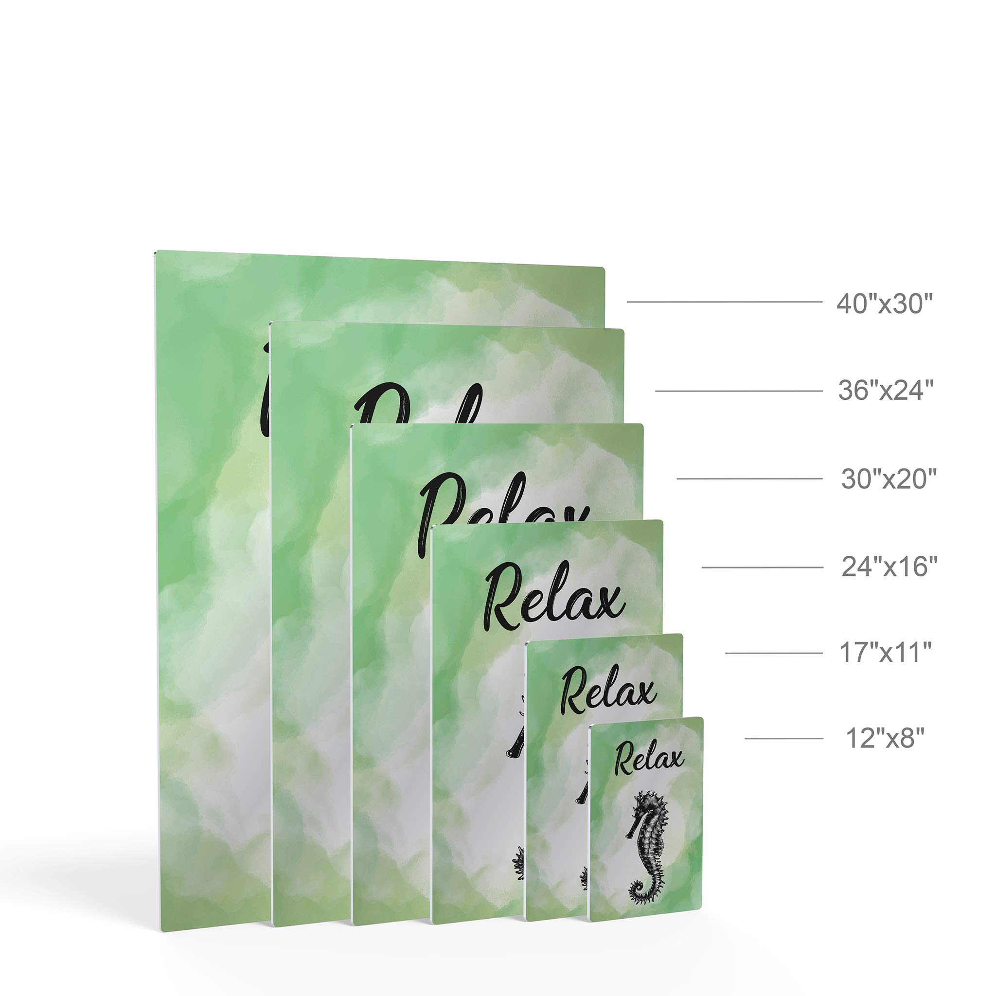 Smile Art Design 3-Piece Metal Print Set - Relax Soak Unwind Quote Bathroom Wall Decor, Funny Toilet Sign, Ready to Hang (12x8 inches) - Perfect for Bathroom, Powder Room & Spa Decor