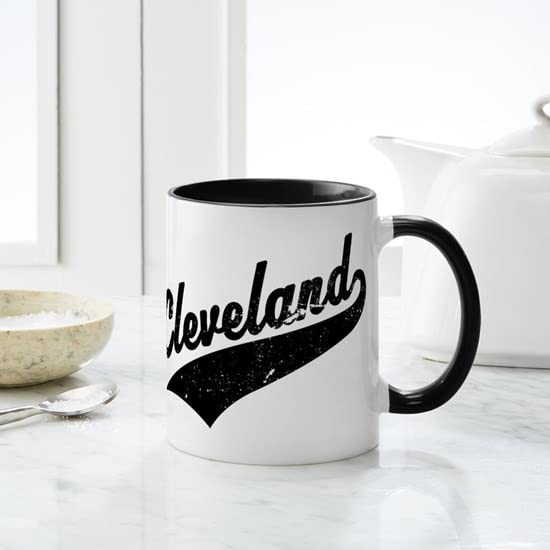 **Cleveland Ceramic Coffee Mug 11 oz (325 ml) - Insulated Travel Mug for Hot & Cold Drinks - Perfect for Home, Office, or Gifts**