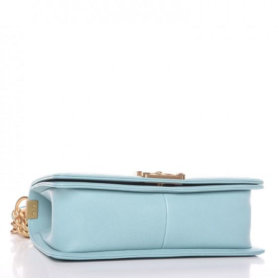 Chanel Boy Medium Handbag in Sky Blue | Luxury Designer Crossbody Bag for Women | Perfect for Date Night, Parties & Special Occasions