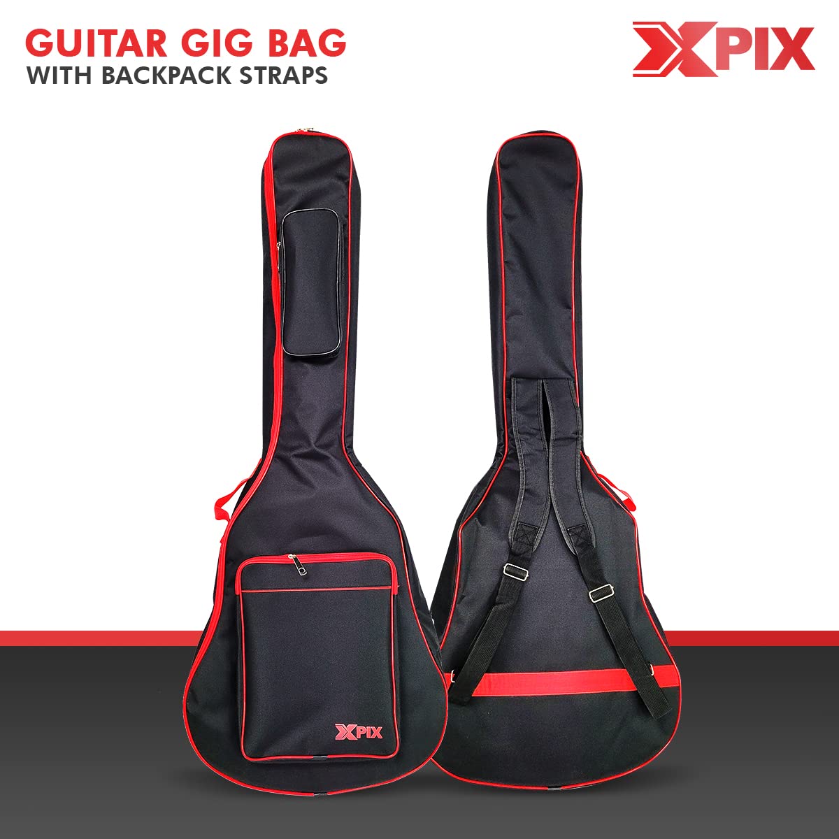 XPIX Electric Guitar Case - Universal Fit for Most Electric Guitars, Durable & Comfortable - Perfect for Gig, Travel & Home Storage
