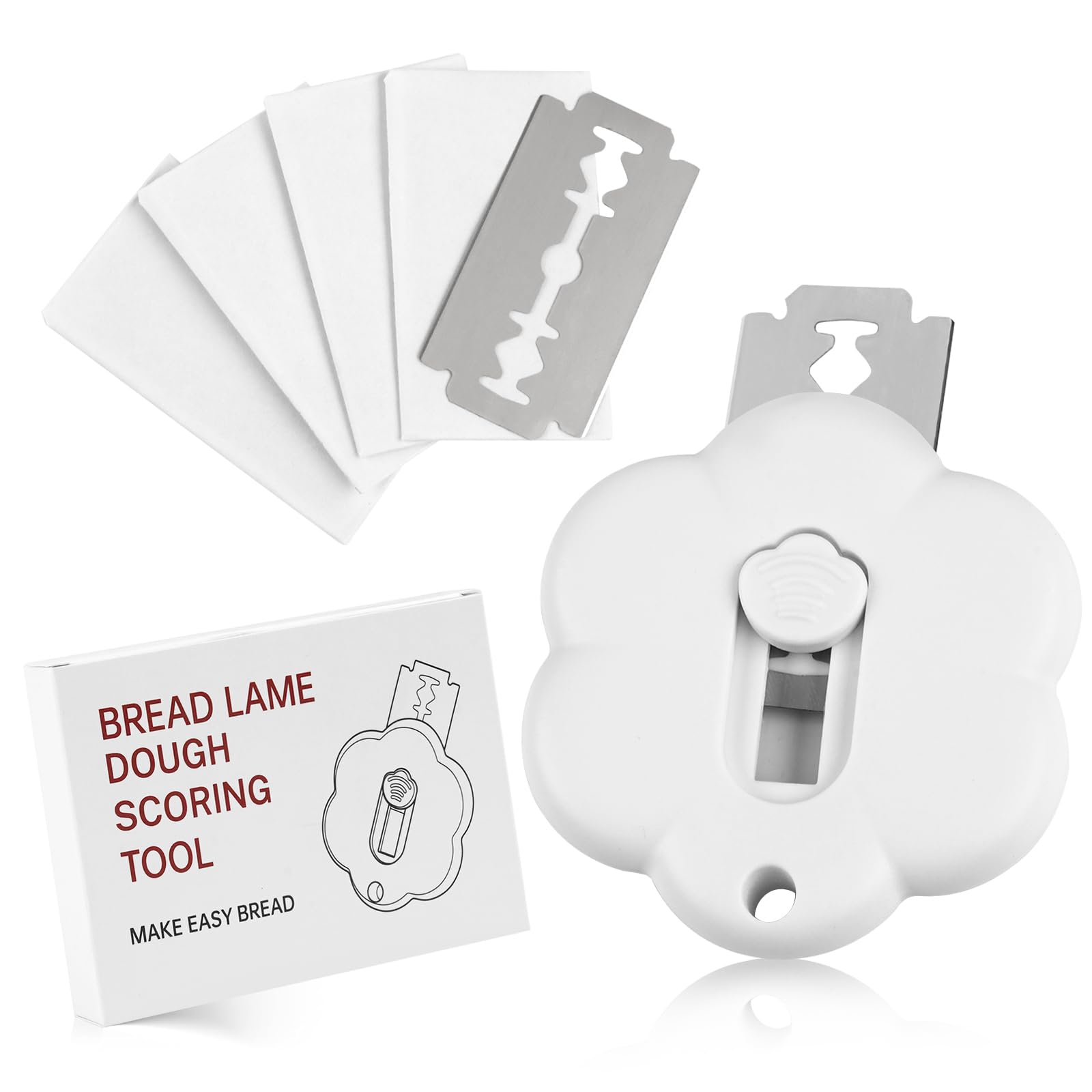 Professional Stainless Steel Bread Lame Dough Scoring Tool - Extendable Sourdough Scraper for Artisan Bread Baking, Perfect for Homemade Sourdough, Baguettes & Rustic Loaves - Ideal for Bakers & Bread Making Enthusiasts