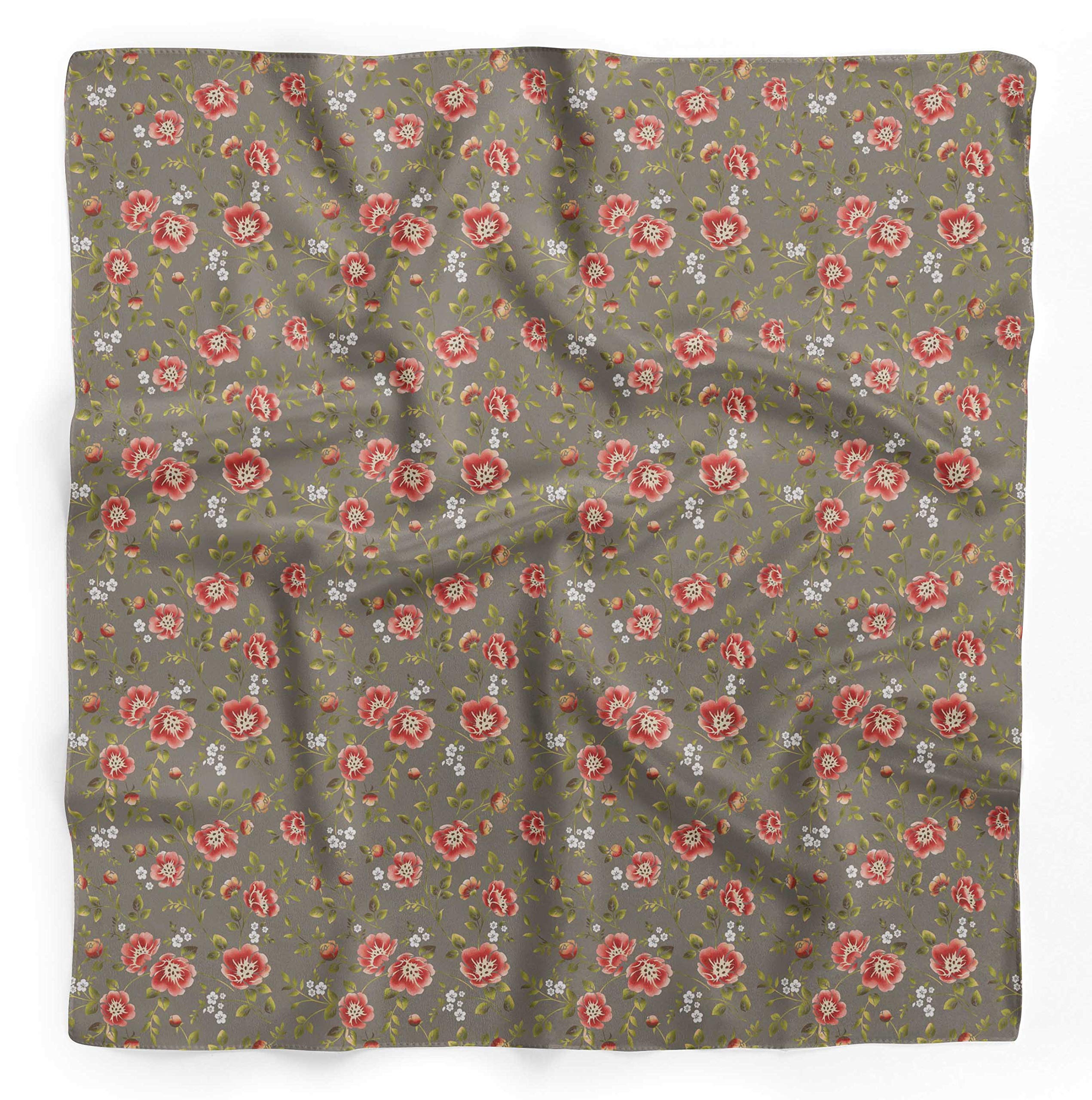 Bimba Printed Pure Silk Scarf - Women's Fashion Hair Wrap, Neck Scarf & Head Bandana - Elegant Accessory for Office, Wedding & Travel