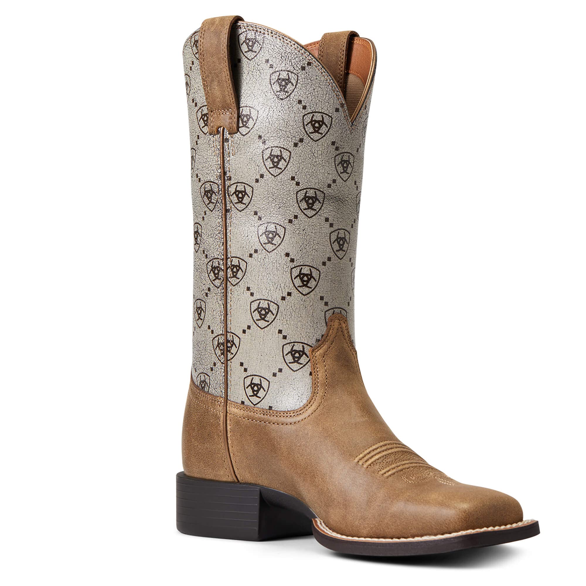 Ariat Women's Round Up Wide Square Toe Western Boots - Comfortable Cowgirl Boots for Riding, Country Dancing & Everyday Wear
