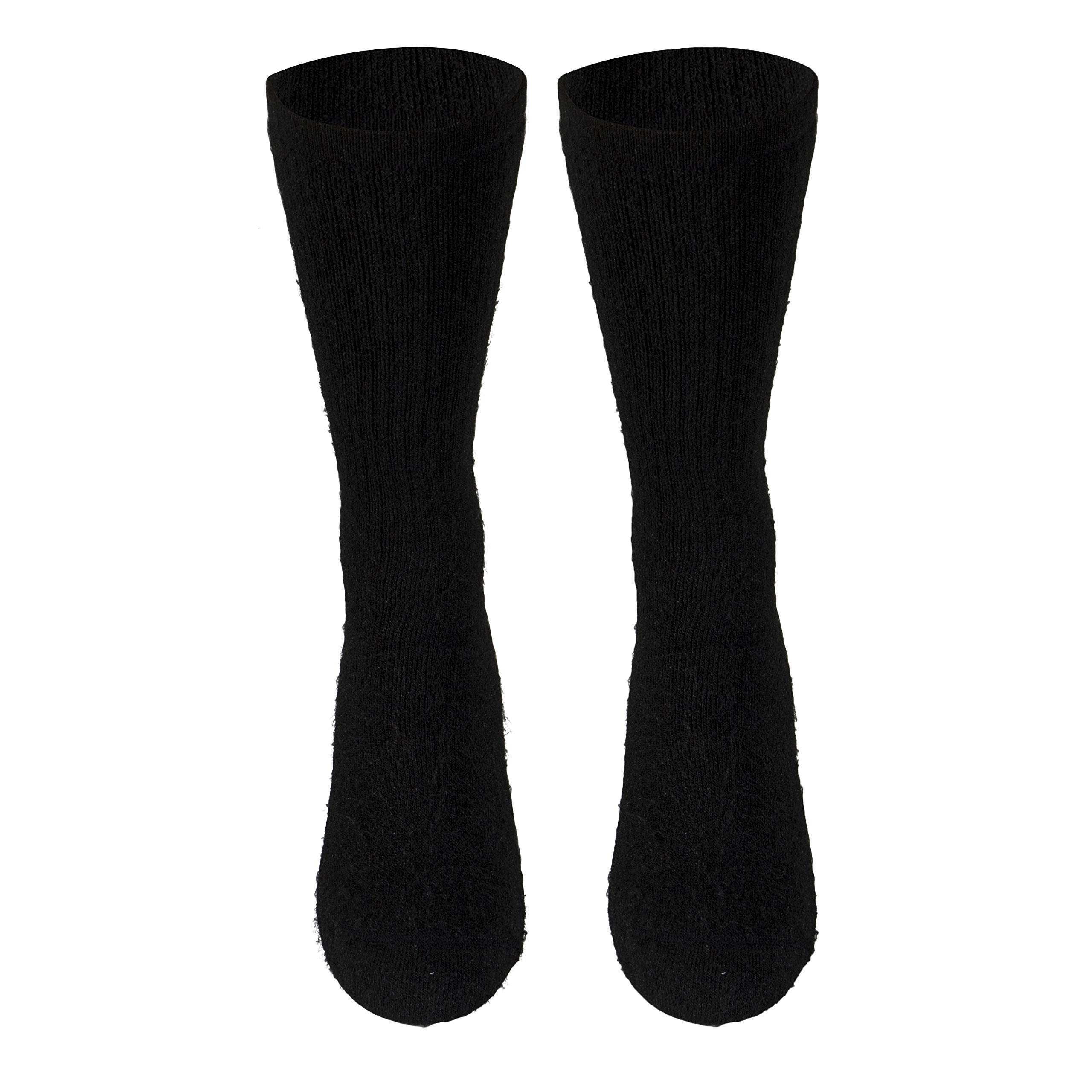 Truform Medical Compression Socks for Men & Women - 8-15 mmHg Graduated Support, Mid-Calf Crew Length (Black, Medium) - Ideal for Circulation, Travel, Running & Recovery