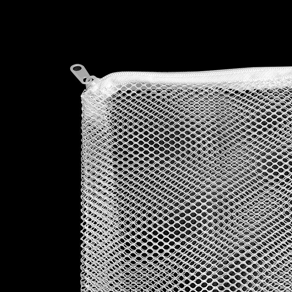 10-Pack Aquarium Filter Bags - 15x20cm White Mesh Filter Media Bags with Plastic Zipper for Fish Tank, Charcoal, Pellet Carbon & Filter Balls | Perfect for Freshwater & Saltwater Aquariums, Pond Filtration & Hydroponic Systems