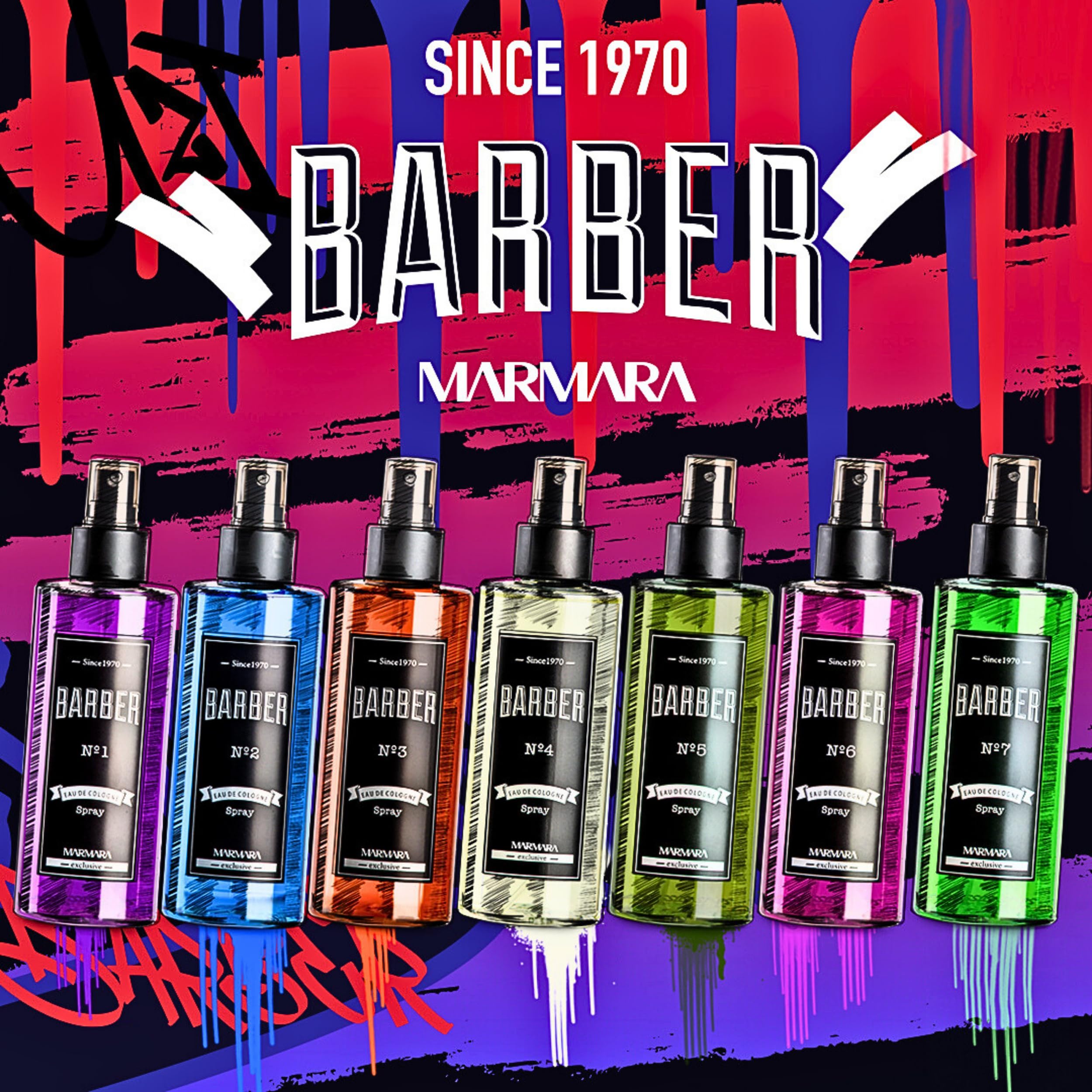 Marmara Barber Cologne No.1 Series - 250ml x 12 Bottles | Premium Traditional Cologne for Barbers & Shaving Enthusiasts | Perfect for Barber Shops, Grooming Gifts & Personal Care