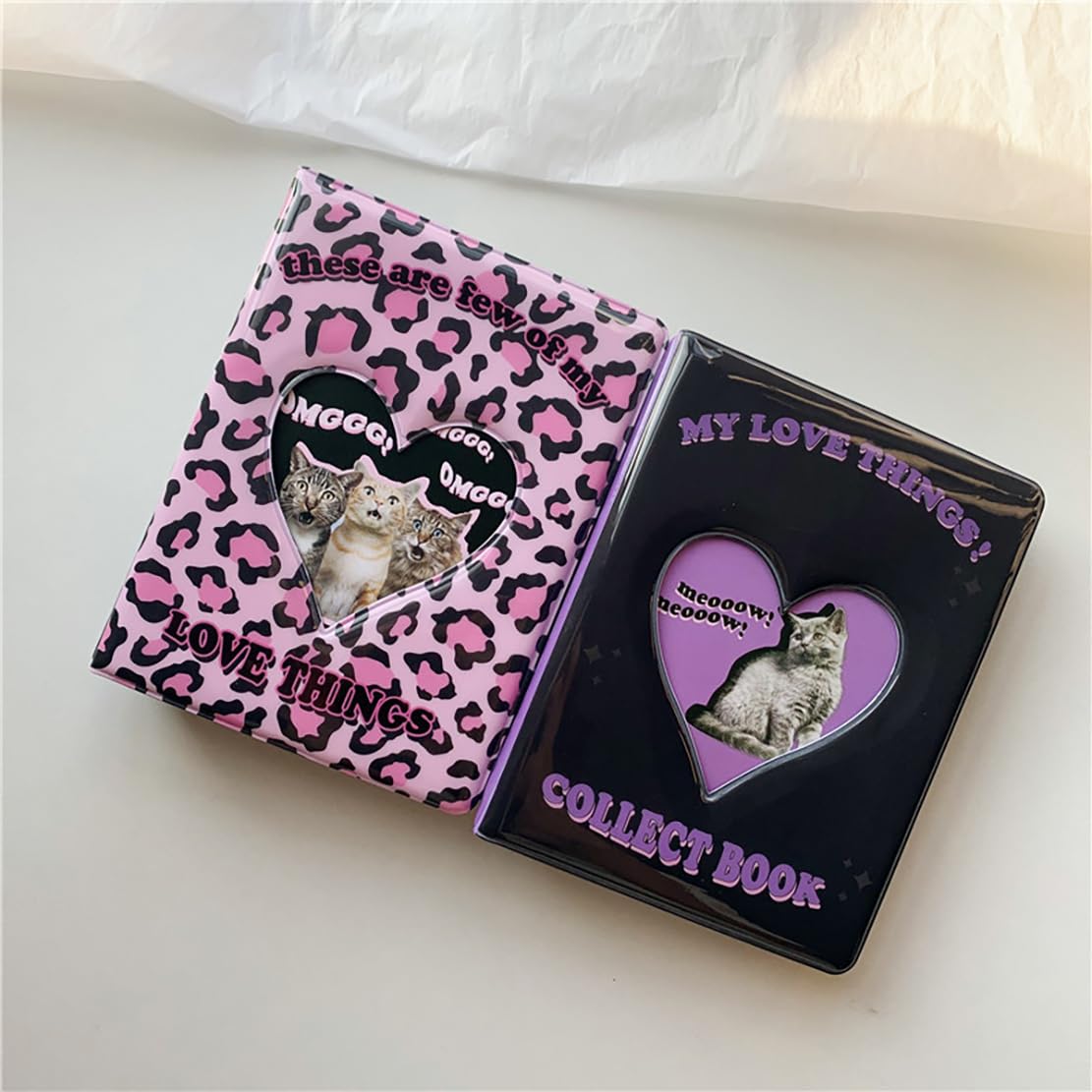 Kpop Photo Card Binder - 20 Pocket 3 Inch Mini Photo Album for Collectors | Organize Polaroid Films & Instax Photos | Includes Cute Stickers (Black) | Perfect Gift for Kpop Lovers & Photocard Collectors | Use for Concerts, Fan Meetings & Display Collections