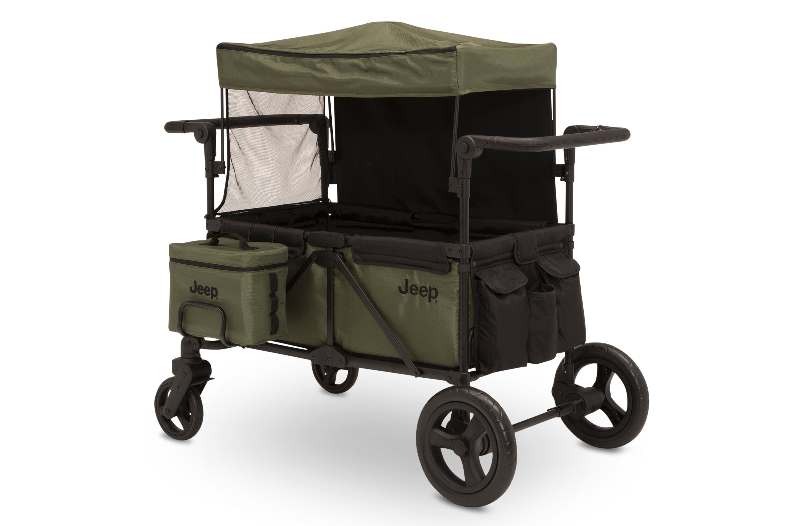 Premium Jeep Wrangler Stroller Wagon with Insulated Cooler Bag - All-Terrain Baby Stroller & Utility Cart for Beach, Park, and Outdoor Adventures