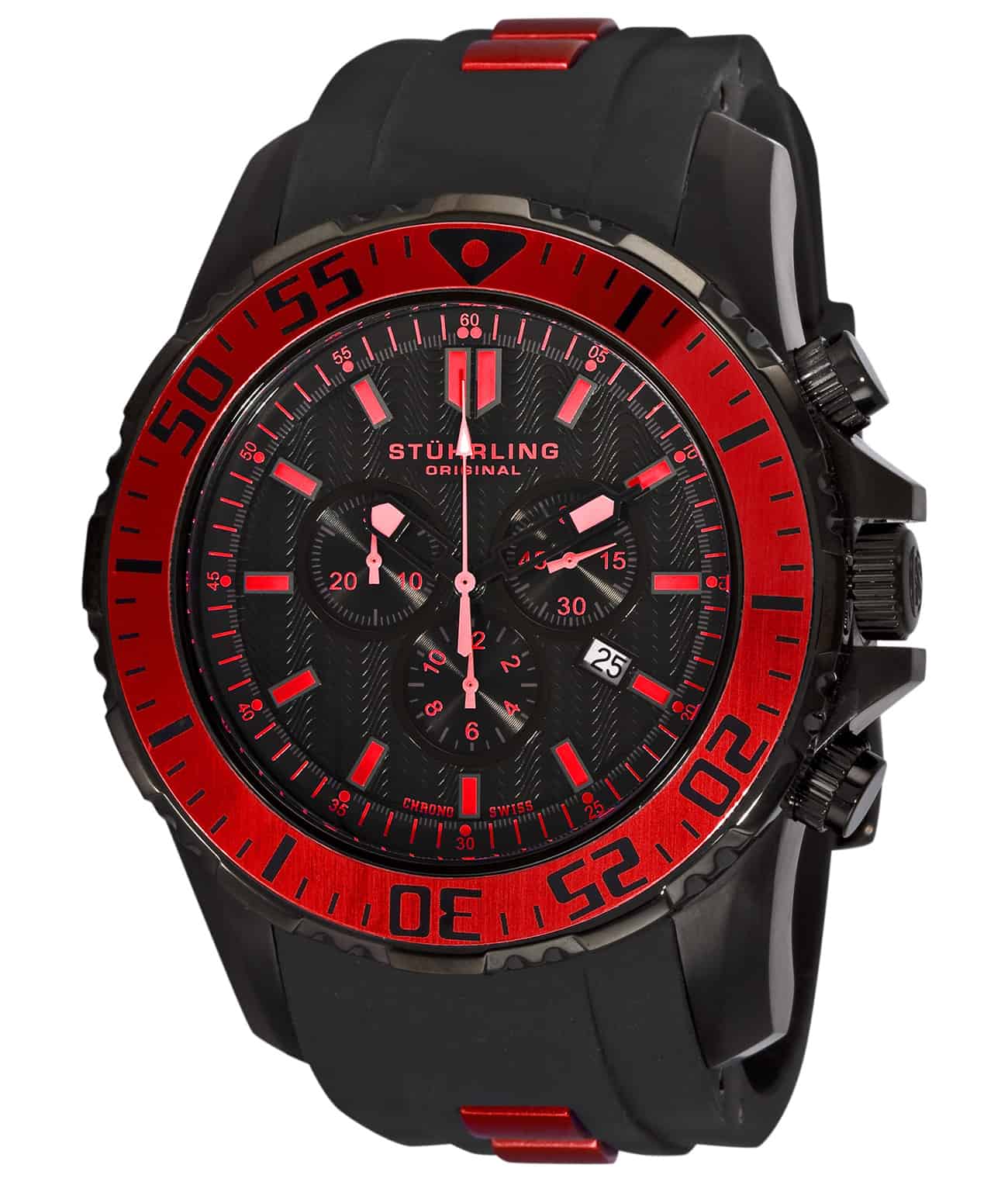 Black Dial / Black PVD Case / Black Silicone Strap Tang Buckle 2