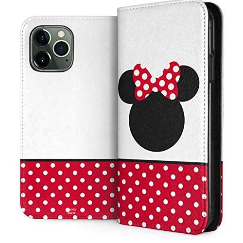 Official Disney Minnie Mouse iPhone 12 Pro Wallet Case - Premium Faux Leather Folio Cover with Card Slots | Perfect for Work, Travel & Everyday Protection