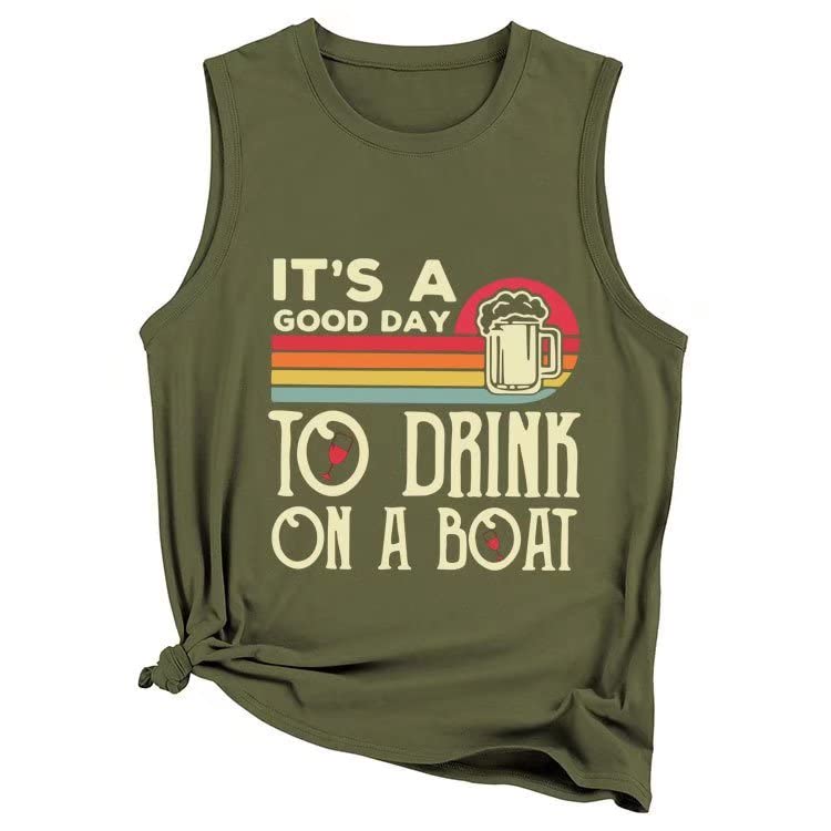 Funny Women's Sleeveless Tank Top with Wine Glass Design - Perfect for Summer Parties & Casual Outings