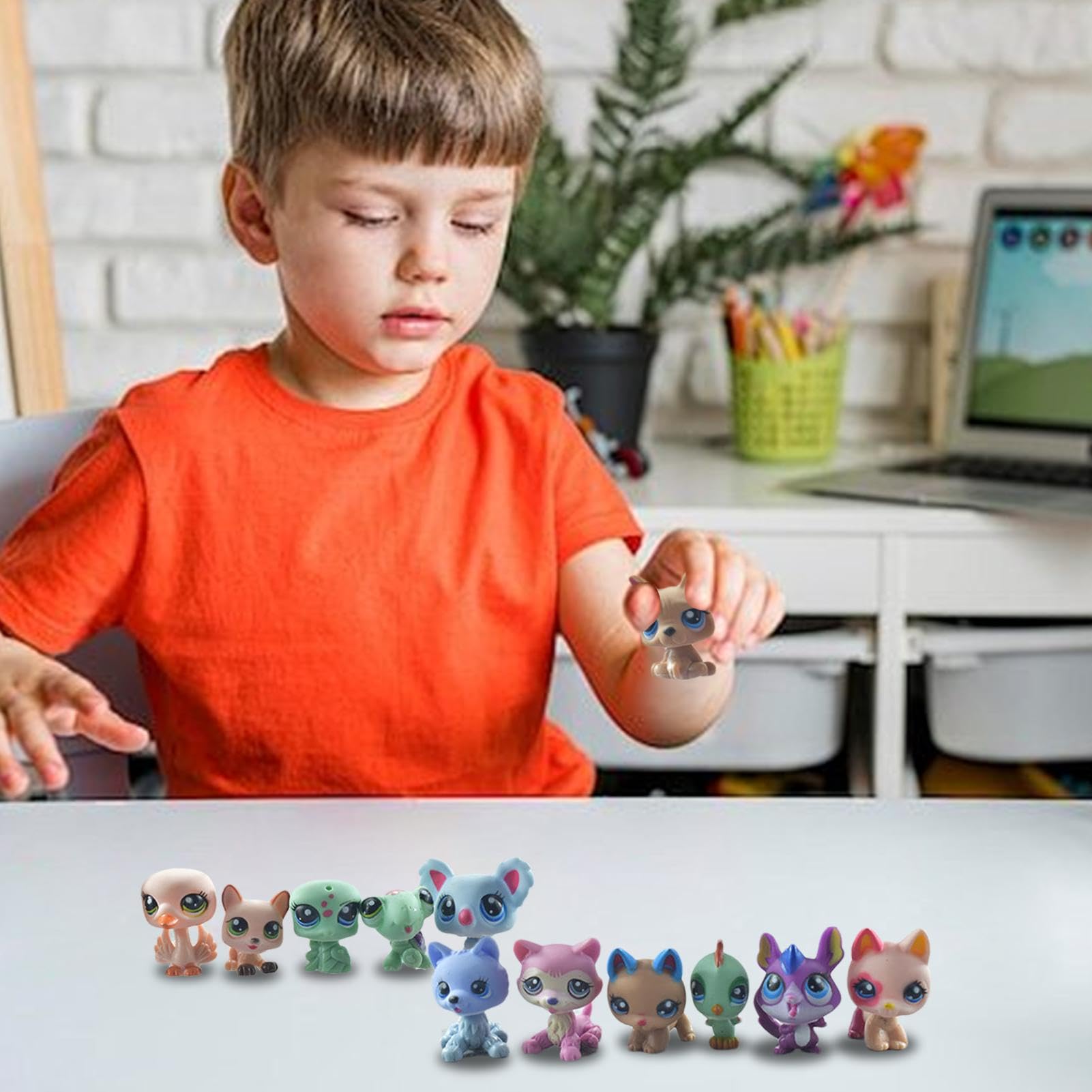 24-Piece LPS Pet Shop Figures Toy Set - Cute Collectible Small Pet Statues for Kids | Perfect for Playtime, Birthday Gifts & Pet-Themed Party Decorations