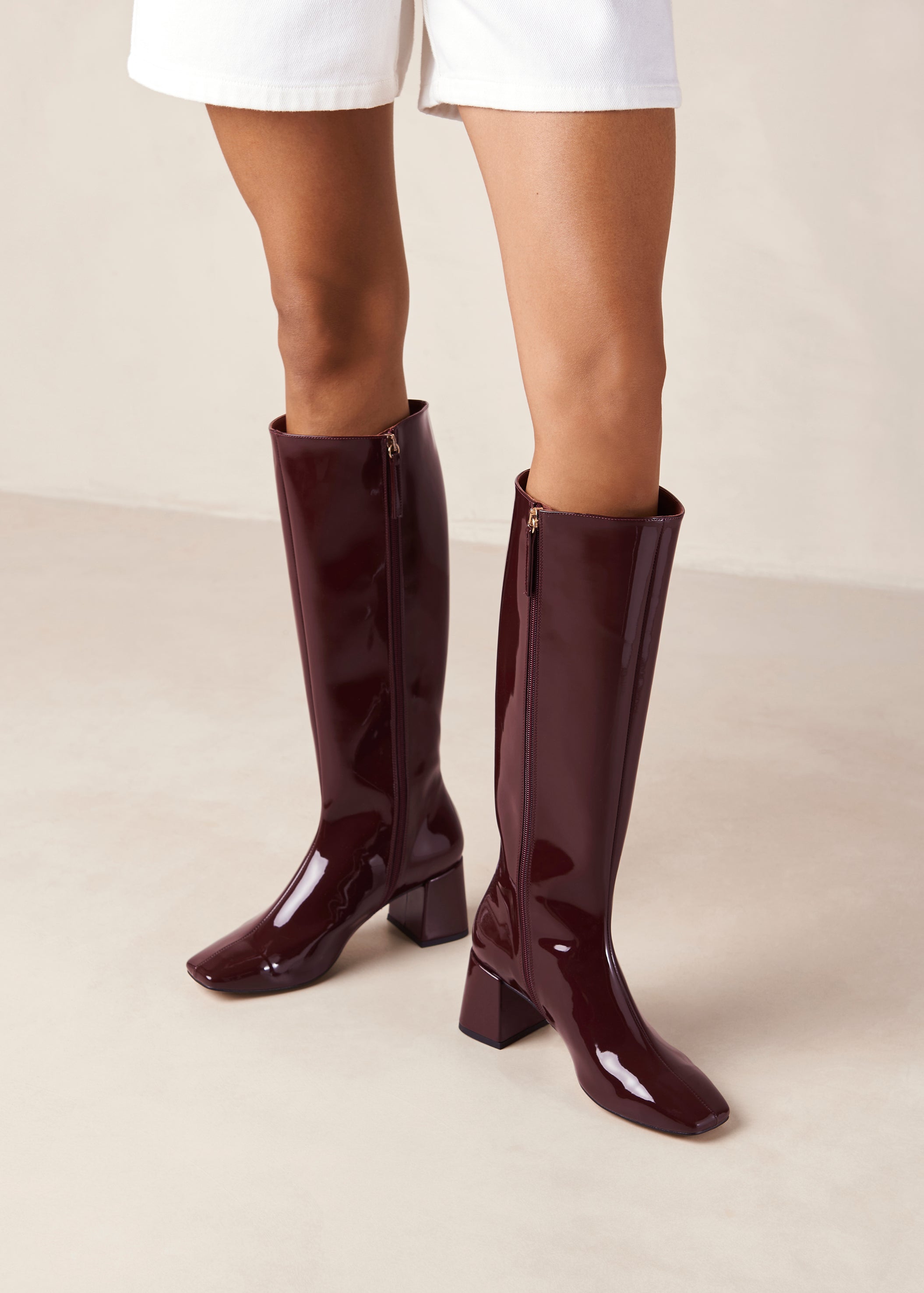 Chalk Onix Burgundy Vegan Leather Boots for Women - Stylish & Comfortable Ankle Booties for Fall & Winter - Perfect for Casual Outfits, Office Wear & Date Nights