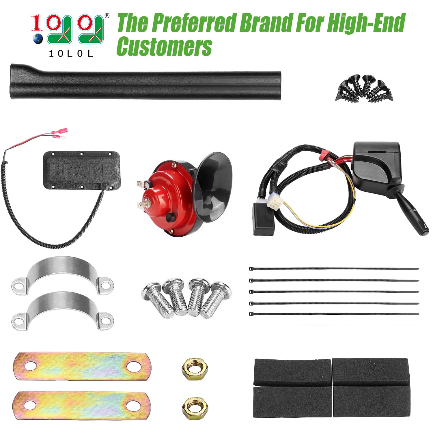 10L0L Golf Cart Light Kit for EZGO Freedom TXT & T48 Gas/Electric Models (2014+) - 12V Headlights, Taillights with Turn Signals, Horn Button & Brake Light Switch - Perfect for Night Driving, Camping & Golf Course Safety