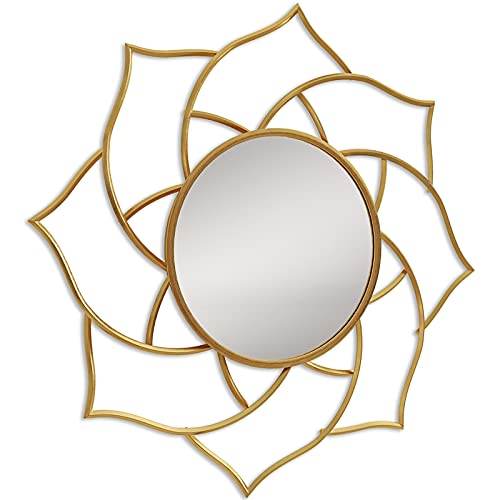GILD Design House Charlotte Gold Metal Mirror - Elegant Wall Decor for Living Room, Bedroom & Bathroom | Perfect for Home & Office Decorating