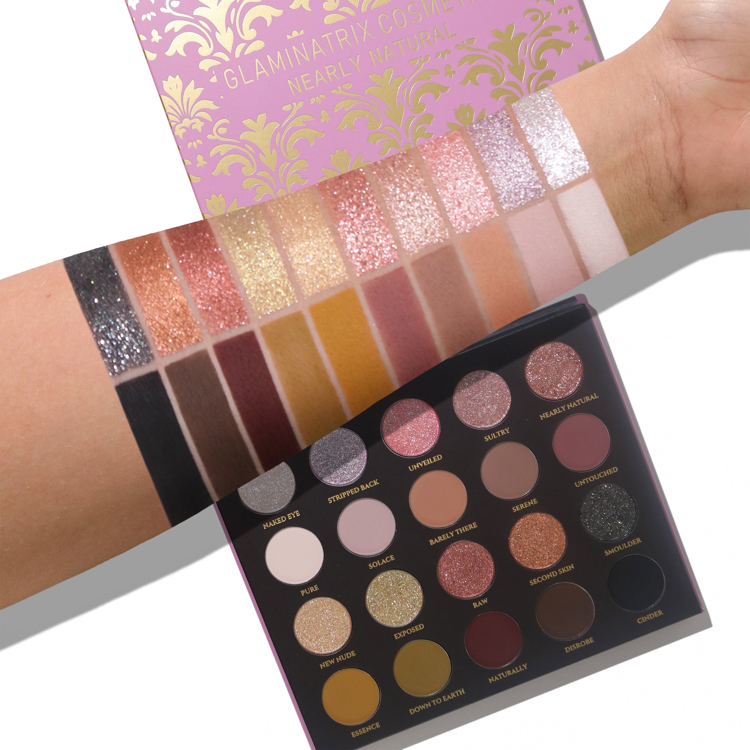 Nearly Natural Eyeshadow Palette - Vegan & Cruelty-Free Makeup Kit for Everyday & Party Looks | Soft Matte & Shimmer Shades