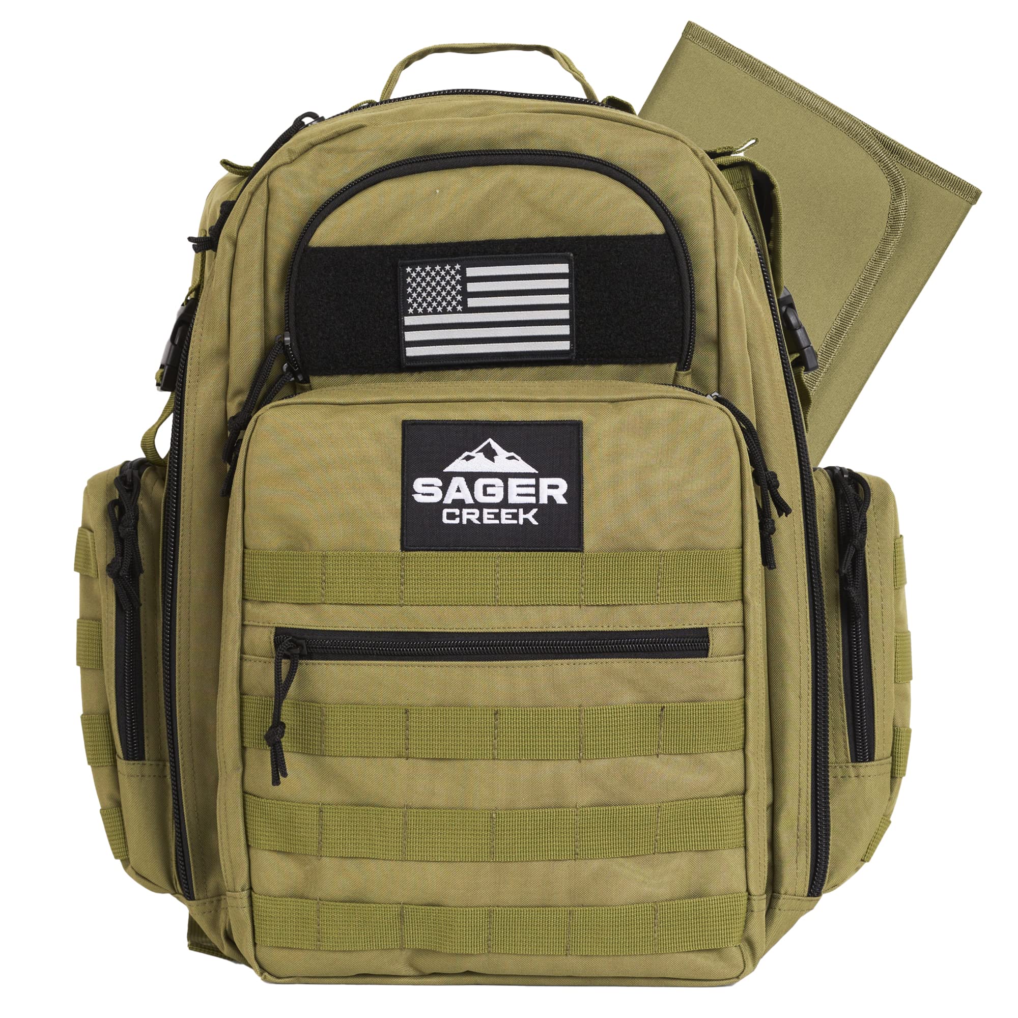 Premium Diaper Backpack for Men - Waterproof Travel Baby Bag with Portable Changing Station & Insulated Bottle Pockets - Perfect for Dads on the Go, Air Travel & Outdoor Adventures (Sager Creek)