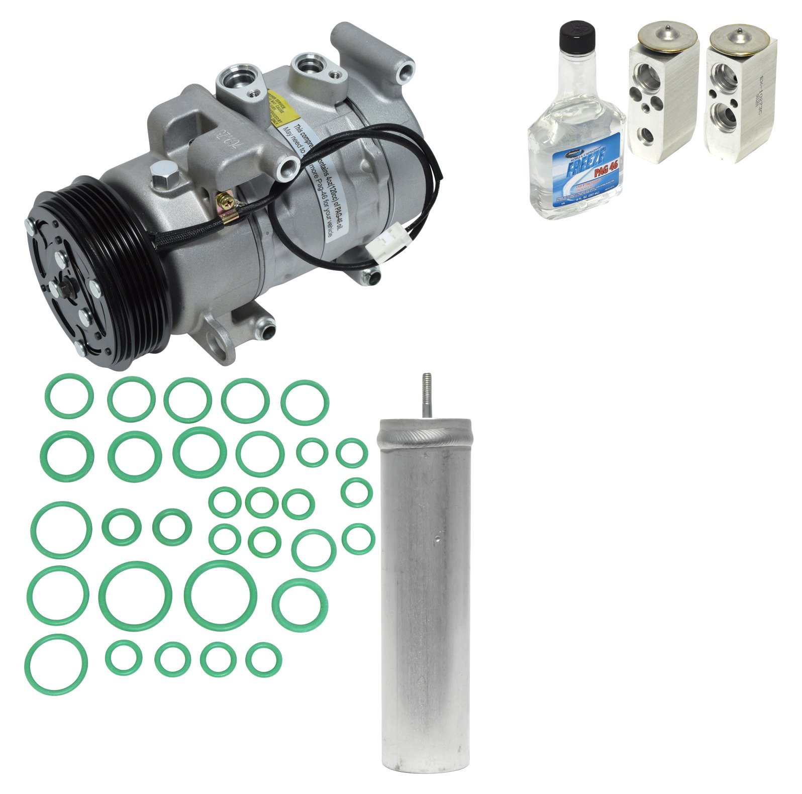 Universal Air Conditioner KT 1347 A/C Compressor and Component Kit - Replacement Parts for Car AC Repair, Home & Auto Cooling System Maintenance
