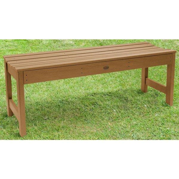 Lehigh Backless Synthetic Wood Picnic Bench - Durable Outdoor Dining Table for Patio, Garden & Park - Perfect for BBQs, Camping & Family Gatherings