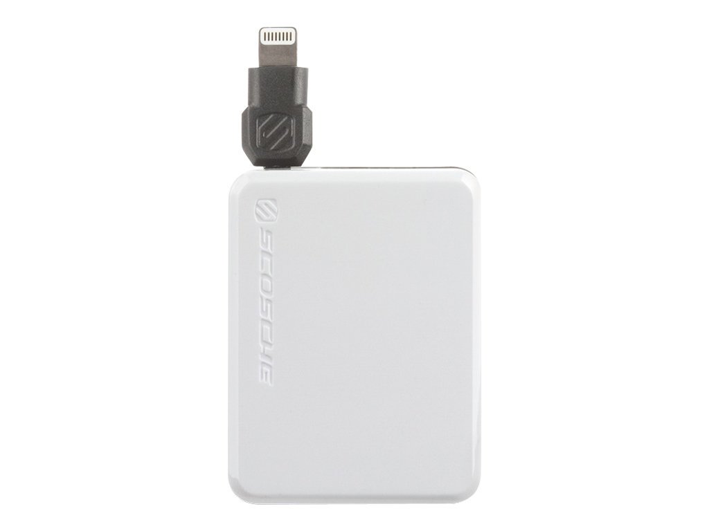 Scosche Retractable Lightning Cable for iPhone - 3ft White (I2BOXWT) - Perfect for Travel, Office & Home Charging