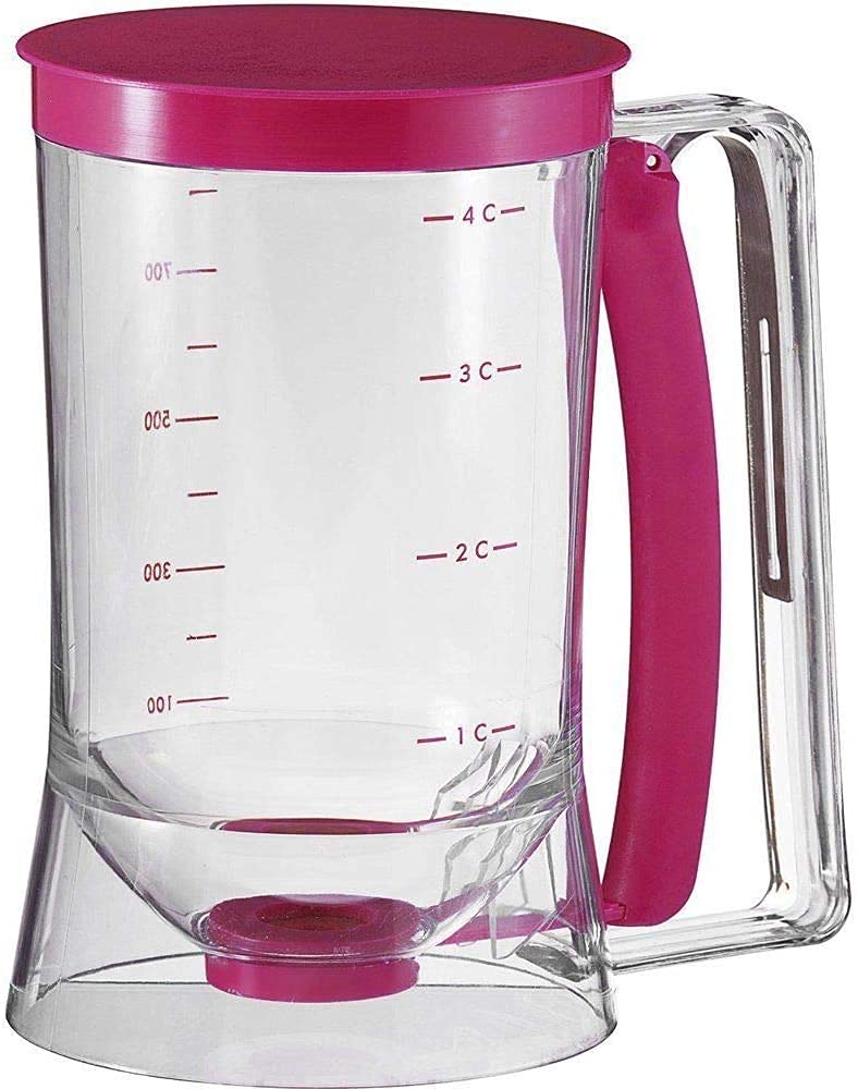 WANGZAIZAI 900ml Pasta Portioner for Cakes, Waffles, Muffins - DIY Dough Dispenser with Lid & Measuring Scale - Perfect for Baking, Pancakes, Cupcakes & Pastry Making