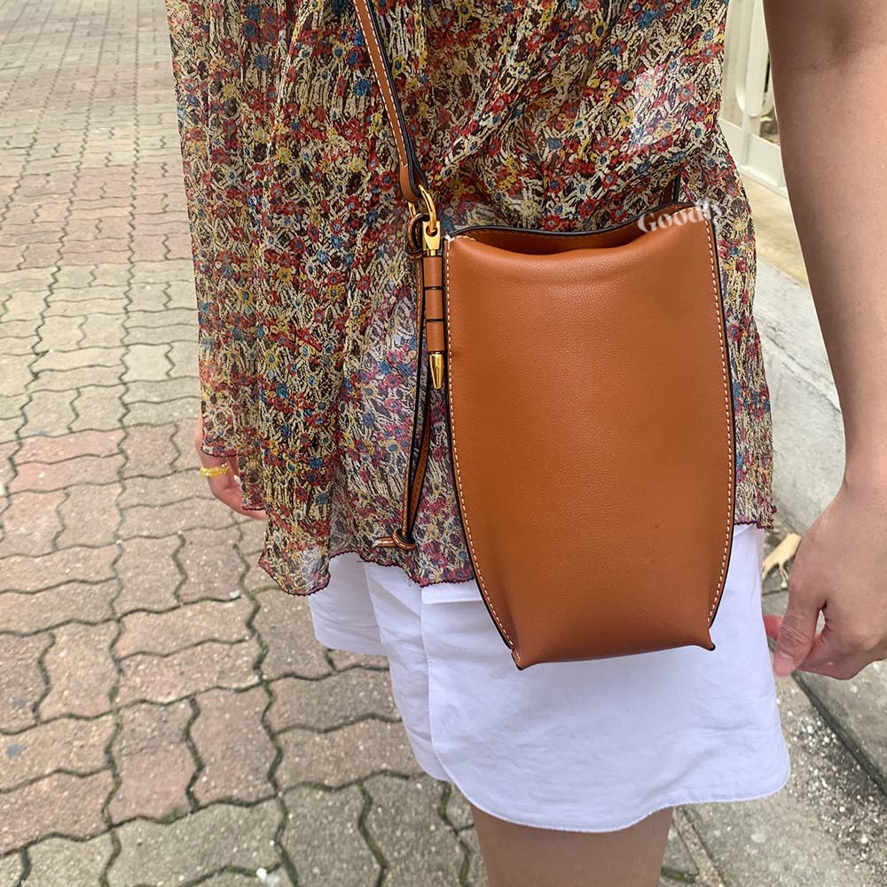 Genuine Leather Crossbody Bag for Women - Lightweight Shoulder Purse with Phone Pocket, Stylish Messenger Handbag for Everyday Use, Work, Travel & Shopping