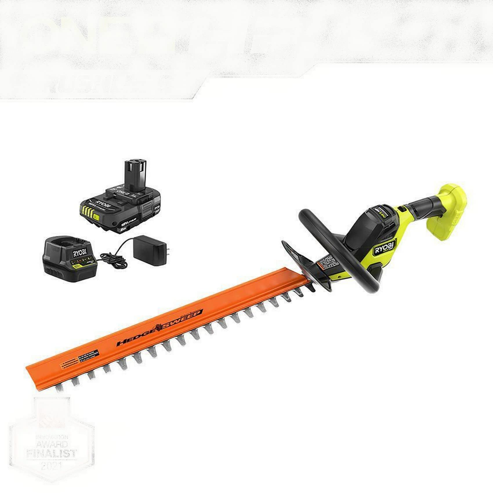 RYOBI ONE+ HP 18V Brushless 22-Inch Cordless Battery Hedge Trimmer with 2.0Ah Battery & Charger - Perfect for Landscaping, Yard Maintenance, and Professional Gardening