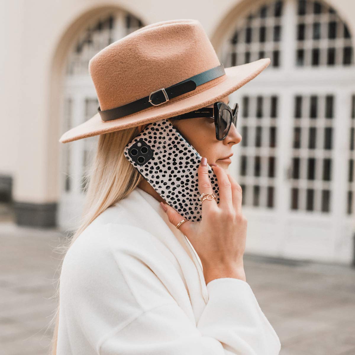 Stylish BURGA Hard Shell Phone Case for iPhone 13 Pro Max - Trendy Polka Dot Design, Protective Cover for Apple iPhone 13 Pro Max - Perfect for Women & Men - Ideal for Everyday Use, Travel, and Fashion Accessory