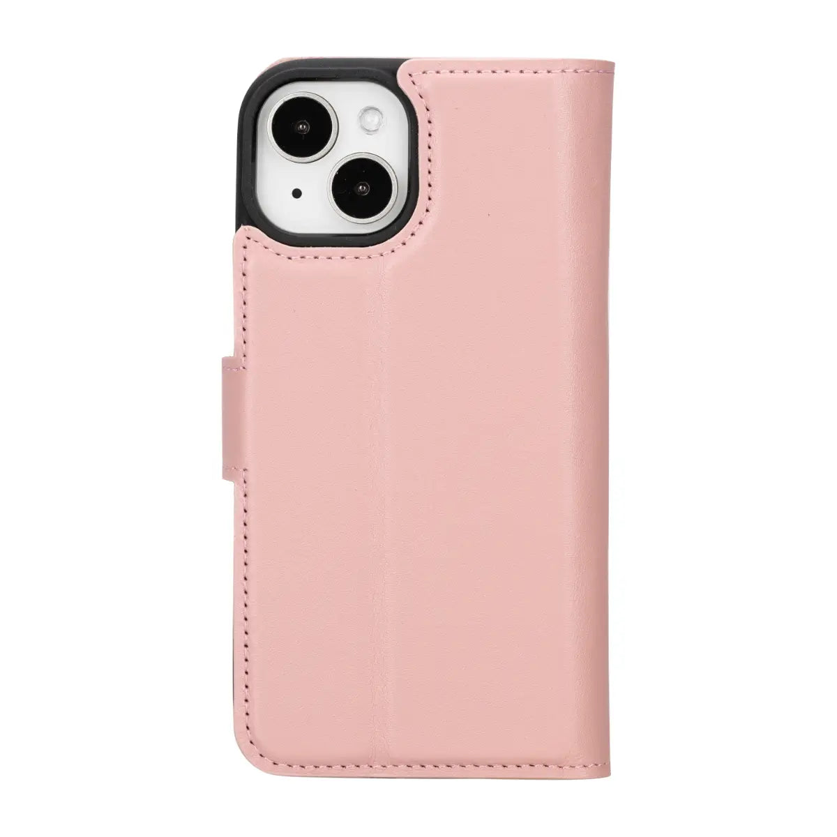 Pink Leather Wallet Case for iPhone 15 - Slim Protective Phone Cover with Card Holder | Perfect for Everyday Use, Travel & Shopping