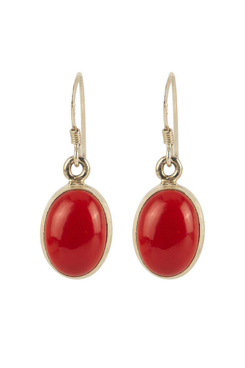 Paige Wallace Oval Coral Earrings - Elegant Handmade Jewelry for Women | Perfect for Weddings, Parties & Everyday Wear