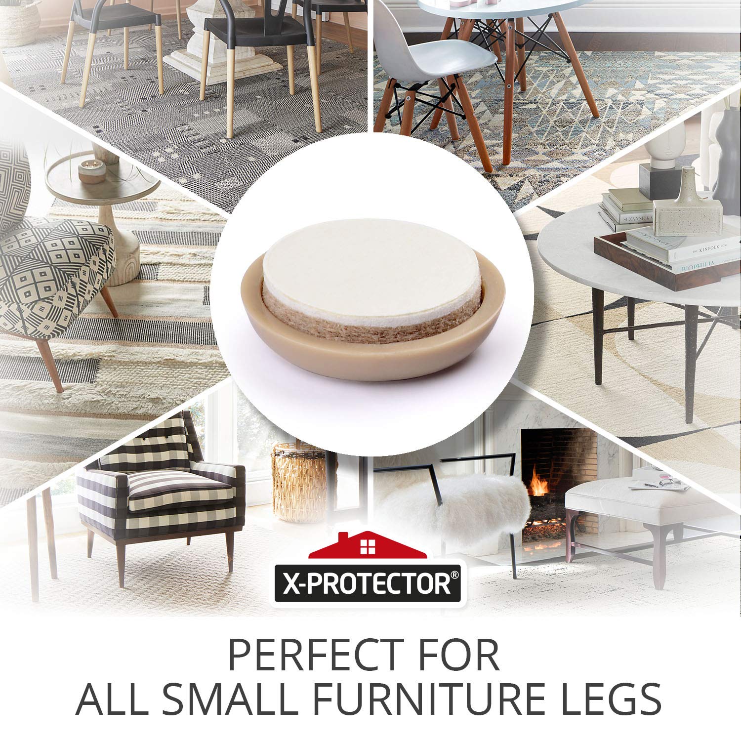 X-PROTECTOR Chair Sliders - 40 Pack 1
