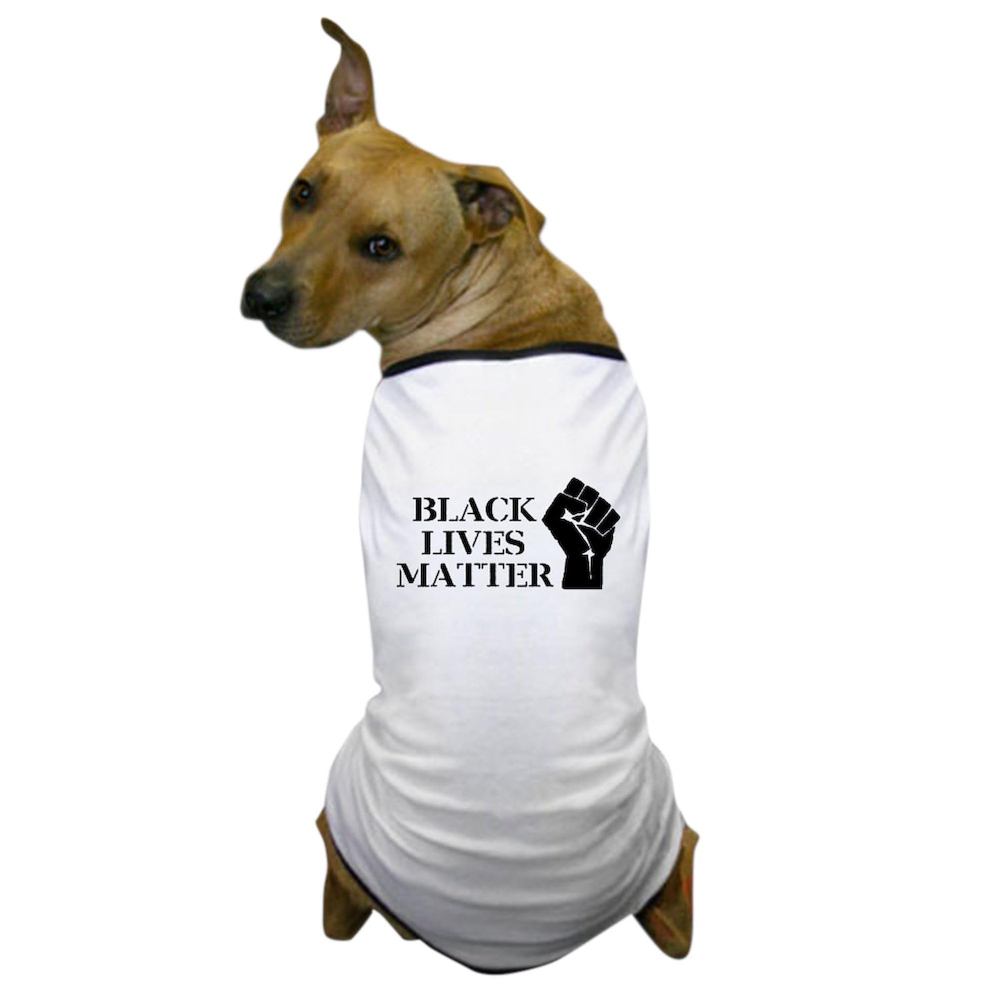 Black Lives Matter Raised Fist Dog T-Shirt - Funny Pet Costume & Apparel for Small & Medium Dogs - Perfect for Protests, Pet Parades & Social Awareness Events