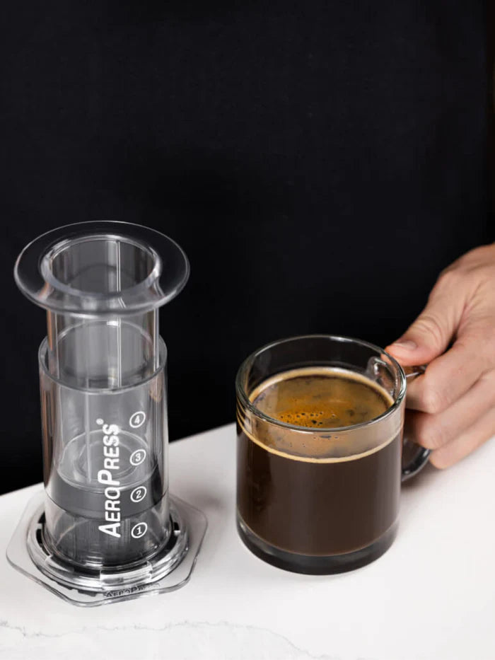 AeroPress Clear Coffee Maker – Portable Espresso & Coffee Brewing System for Travel, Camping & Home Use – BPA-Free & Easy to Clean