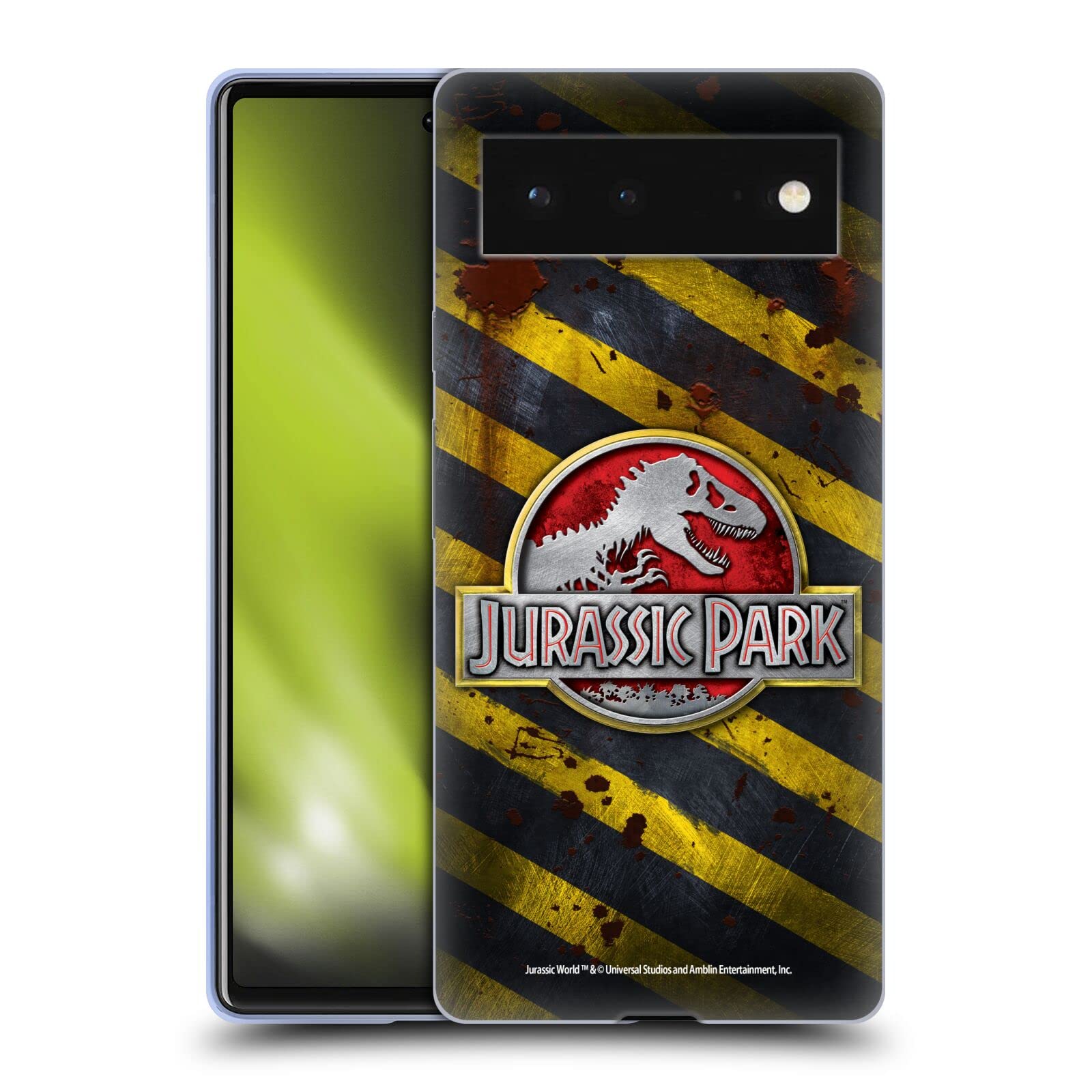 Jurassic Park Distressed Gel Case for Google Pixel 6 - Movie Style Phone Cover for Fans