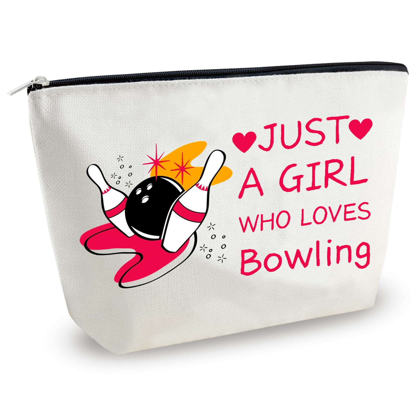 **Bowling Accessories Bag - Durable Bowling Party Favors & Gifts for Women, Girls, Sisters & Friends - Perfect for Birthday, Travel, Makeup & Toiletry Storage**    *(Use Cases: Ideal for bowling parties, birthday gifts, travel essentials, cosmetic storage, and everyday use!)*