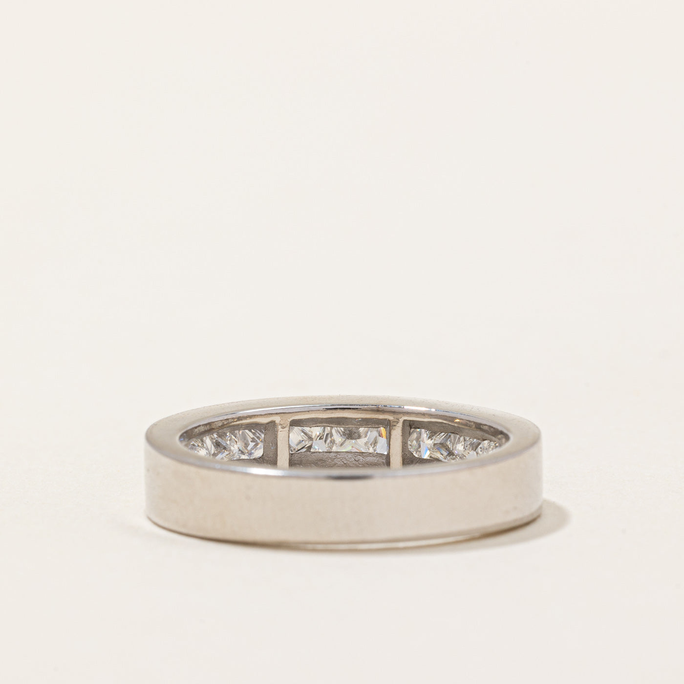 Princess Cut Diamond Semi Eternity Band Ring - 0.93ctw Size 6 | Perfect for Anniversary Gifts, Engagement Rings & Wedding Bands | Elegant Jewelry for Women