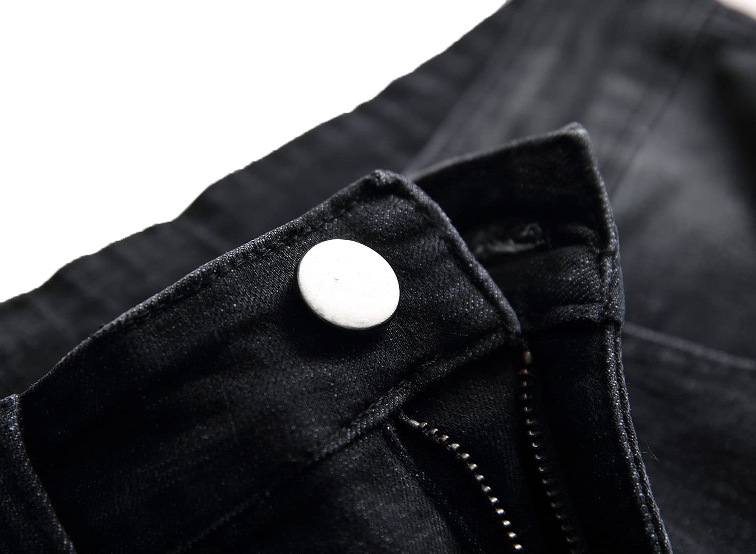 **Men's Skinny Ripped Distressed Denim Shorts - Retro Washed Hole Jeans Shorts for Summer - Straight Fit Fashion (Black, Size 36) - Perfect for Casual Outings, Streetwear & Summer Style**