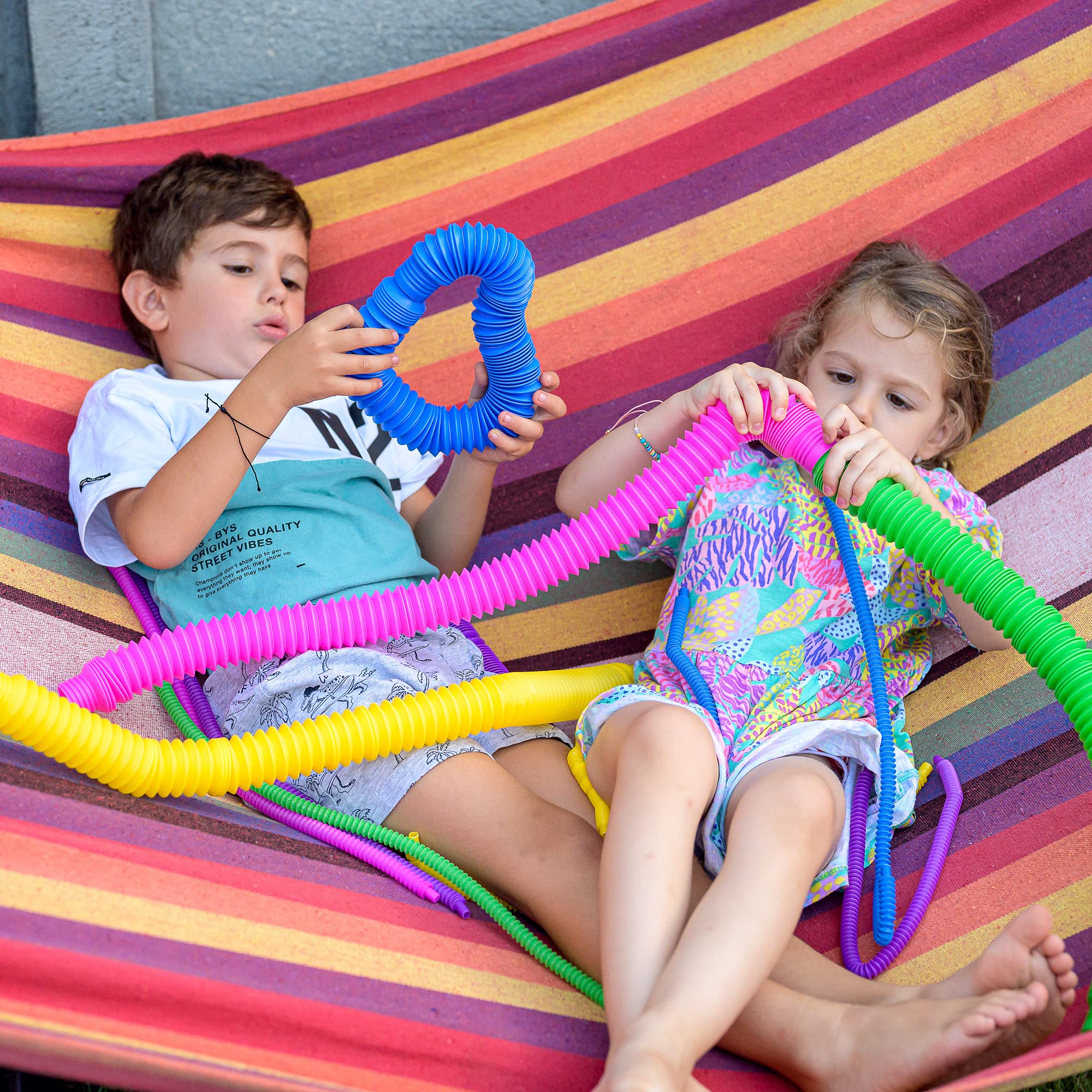 Jumbo Pop Tubes Sensory Toys for Kids - ADHD & Autism Fidget for Learning & Play