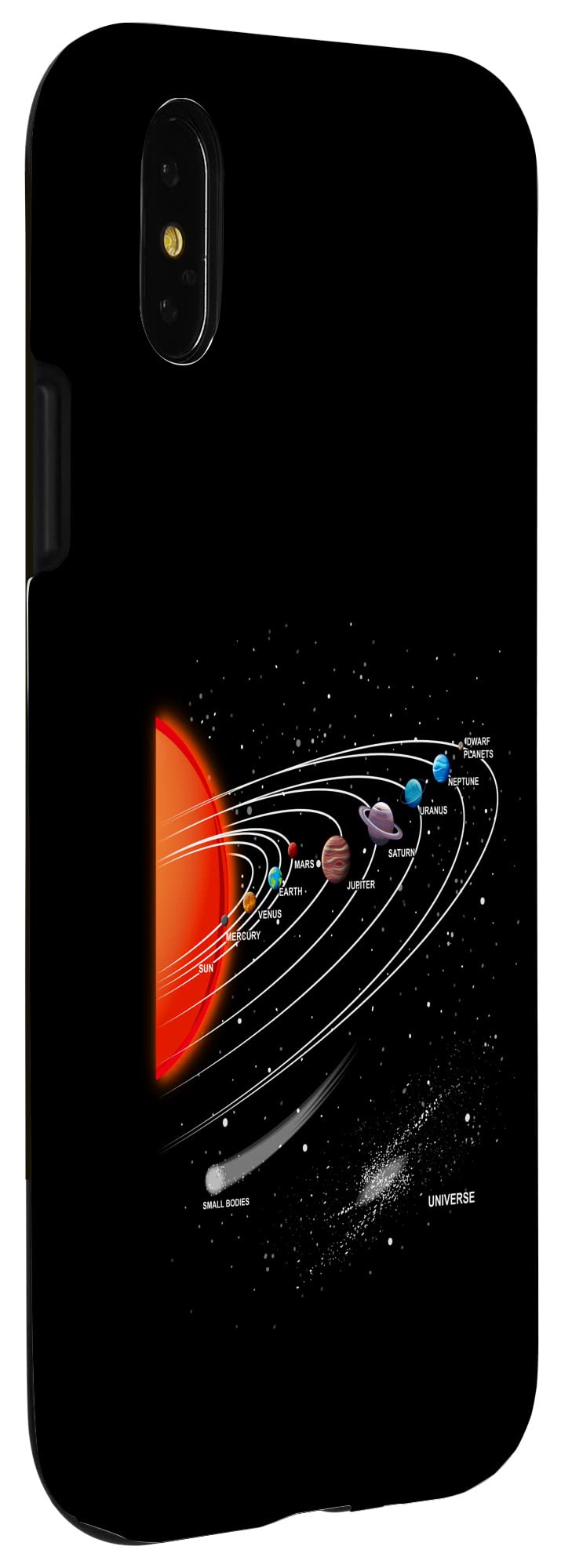 iPhone X/XS Solar System Planets Space Astronomy Phone Case - Durable Protective Cover for Astronomy Lovers & Space Enthusiasts - Perfect for School, Work, and Daily Use