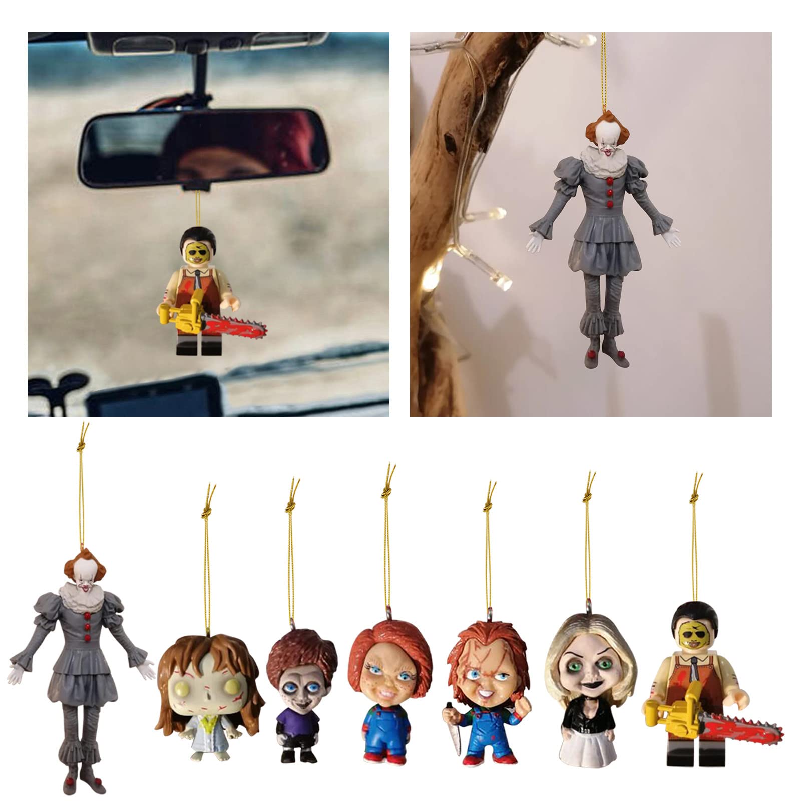 Mini Horror Food Christmas Ornaments - Festive Pendant Decor for Home, Car & Holiday Gifts (Great for Him, Elderly Mothers) | Perfect for Halloween, Christmas Tree Decorations & Unique Present Ideas