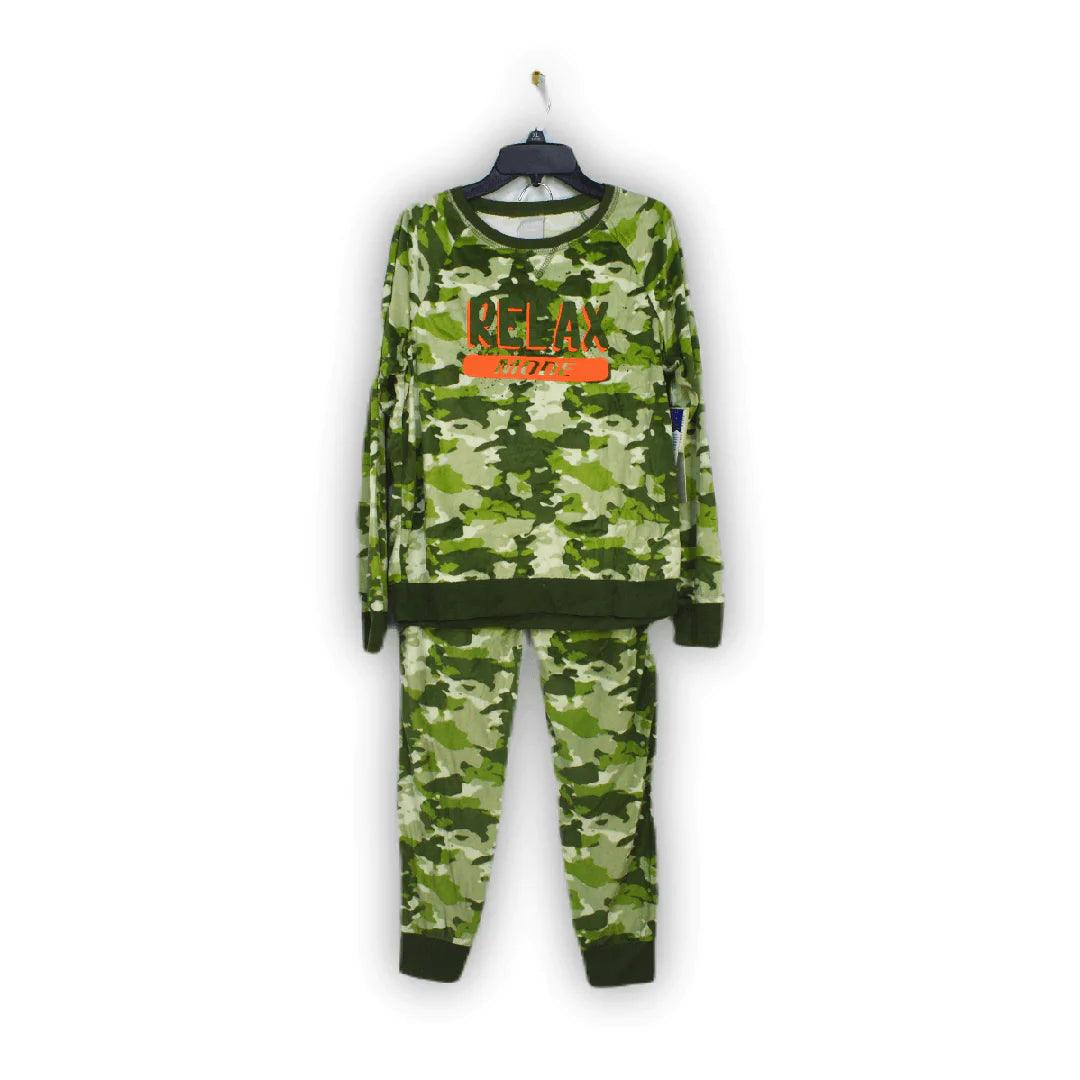 Khaki Camo Boys Pajama Set - Comfortable Cotton Sleepwear for Kids - Perfect for Bedtime, Lounging & Sleepovers