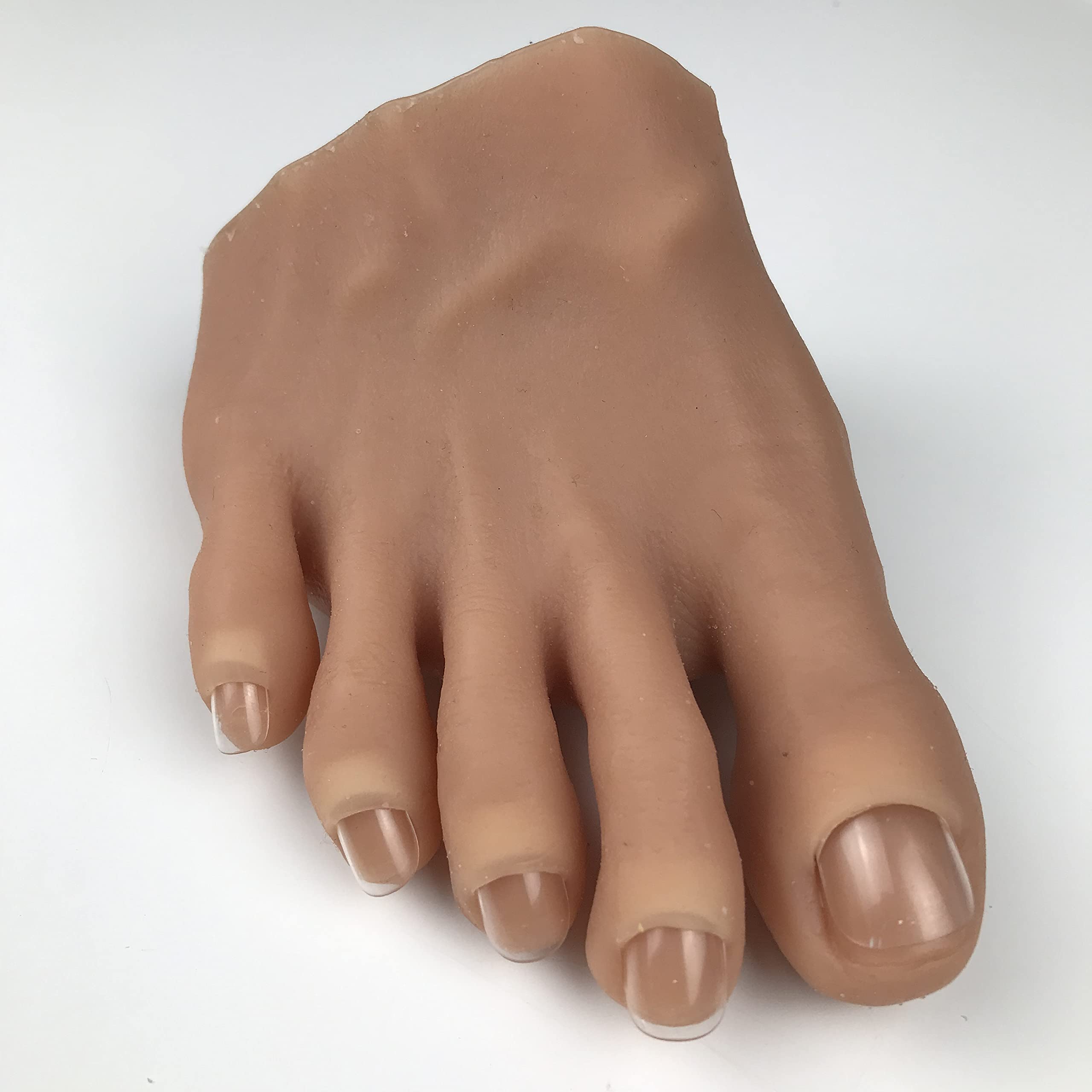 Professional Nail Art Training Silicone Mannequin Foot Model with Detachable Nail Tips - Perfect for Salon Practice, Nail Display & Pedicure Training - Ideal for Beginners & Professionals