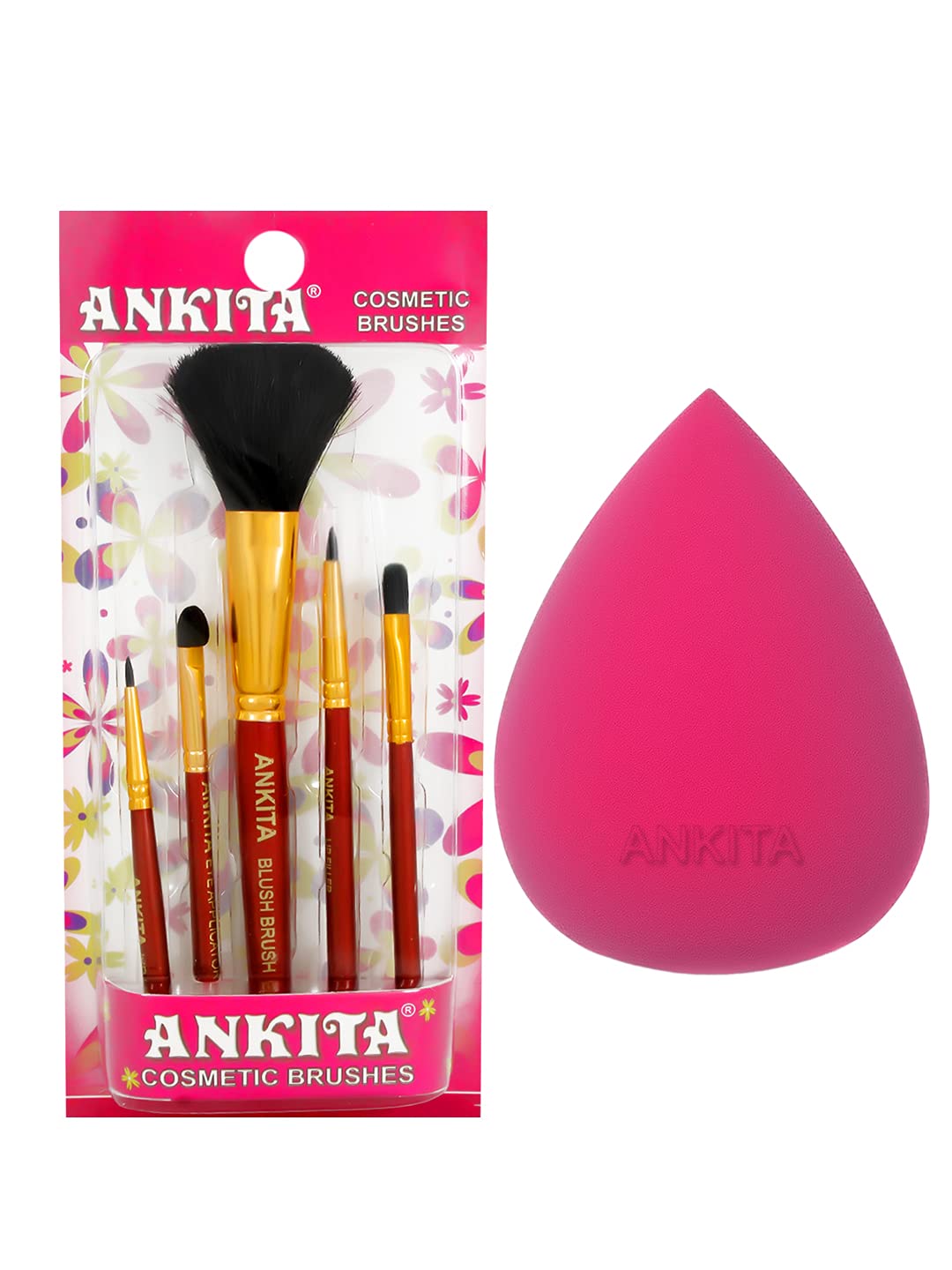 Premium Beauty Blender & Makeup Brush Set by Chhavi Creation - Gold Edition | Flawless Foundation & Contouring for Professional & Everyday Makeup